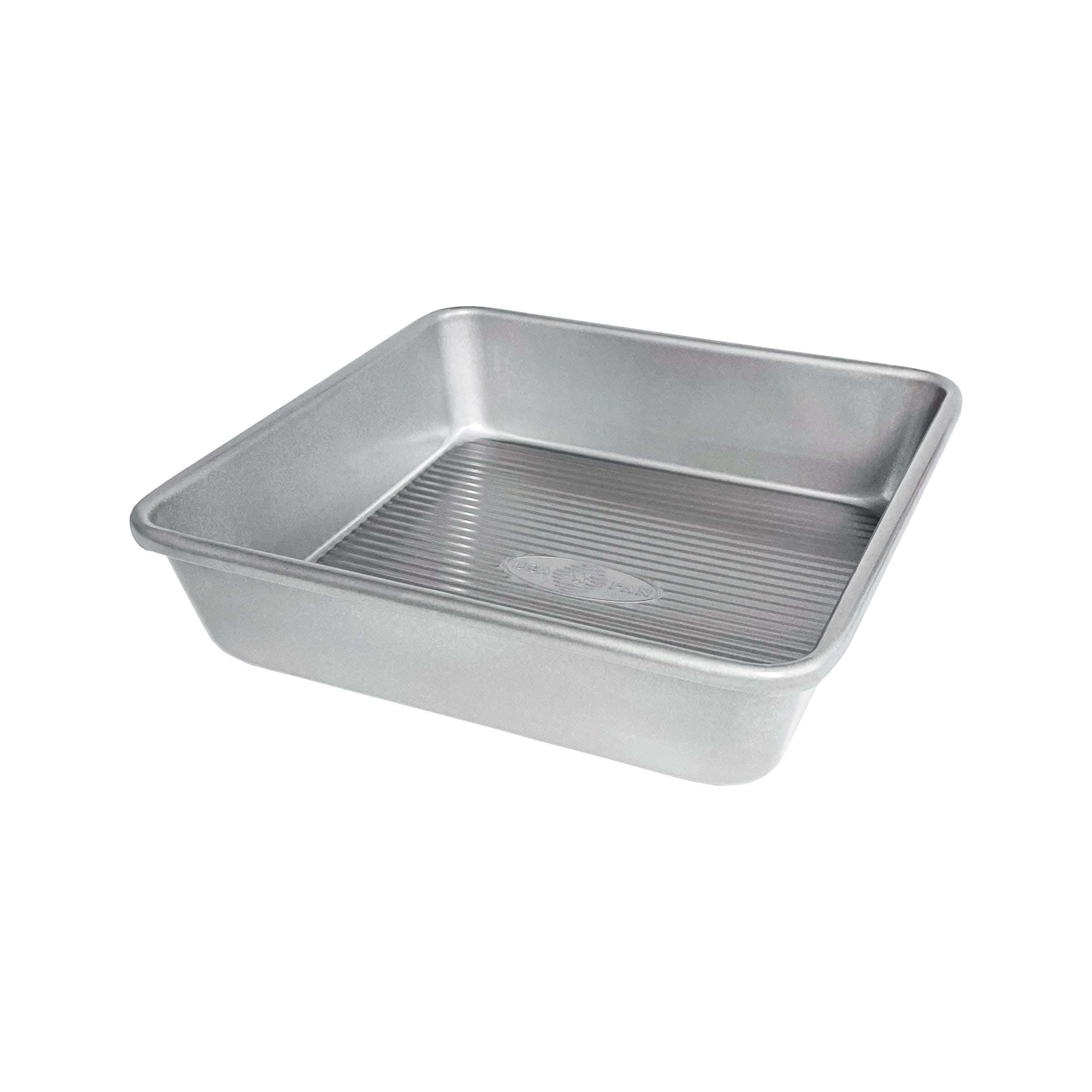 Aluminum oven tray, 8 x 8 x 2.0625 cm - Silver