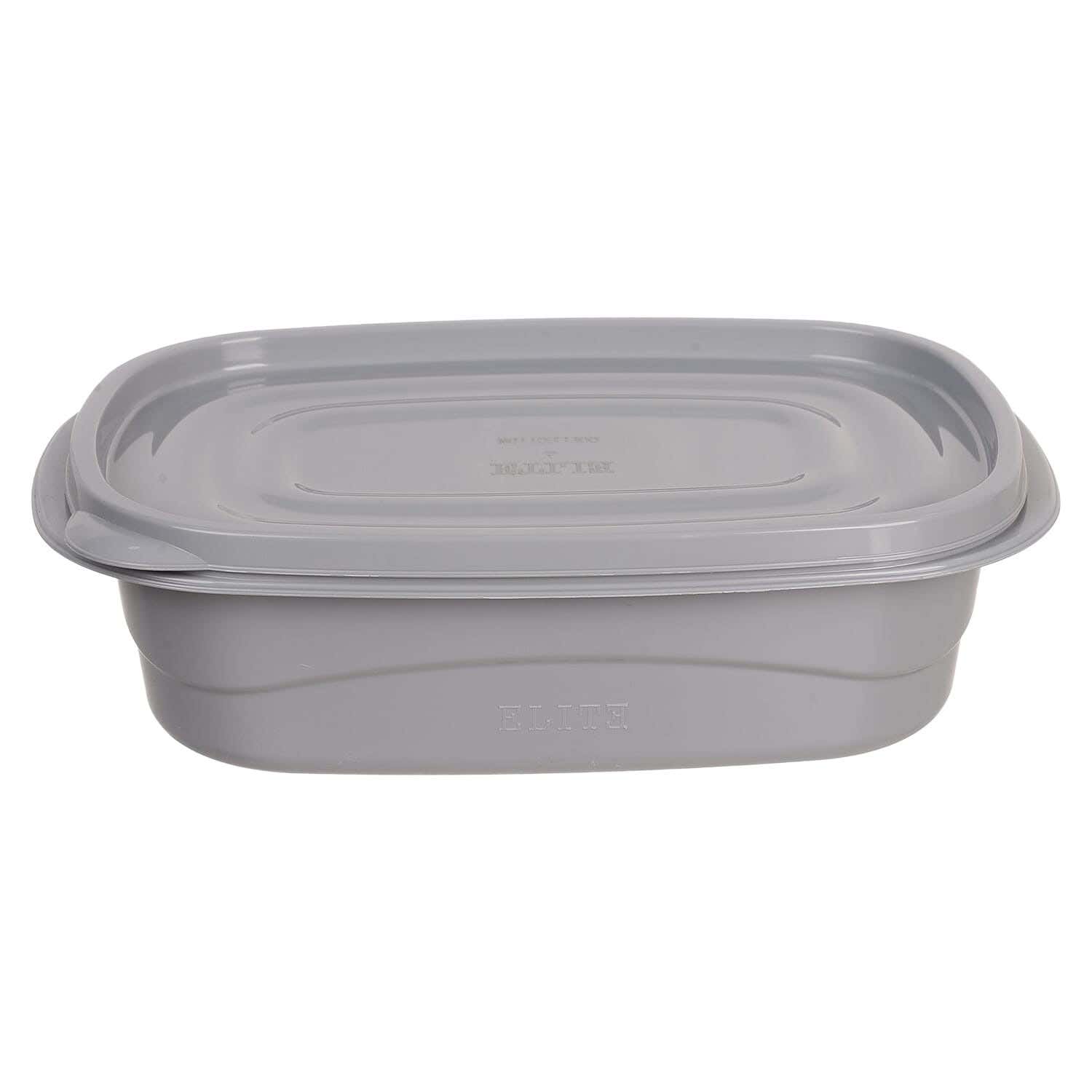 Elite Plastic Refrigerator Box, 1.5 Liter - Grey