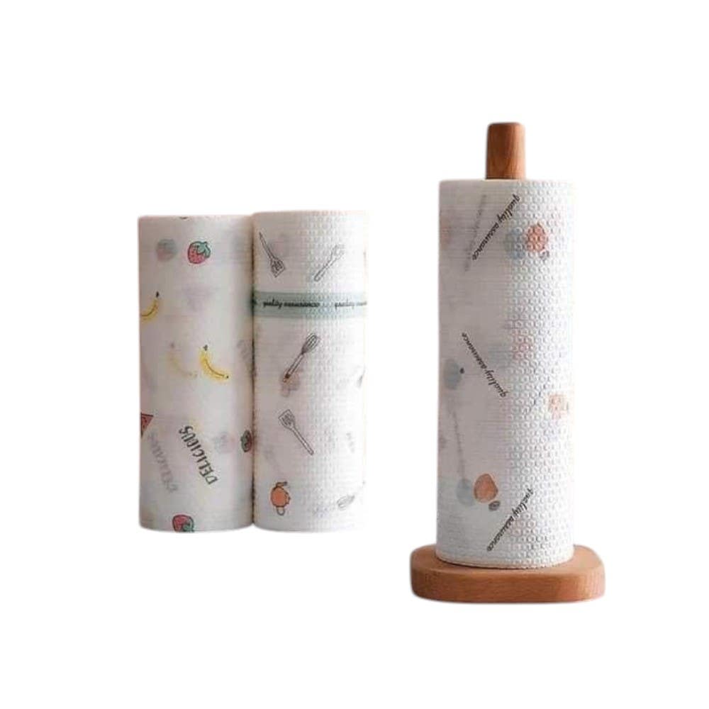 Paper Dry Kitchen Tissue Roll , 3 Pieces - White