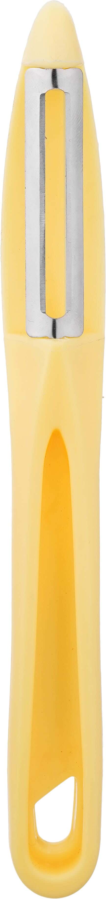 Plastic Potato Peeler, Stainless Steel Blade, 15 cm - Yellow
