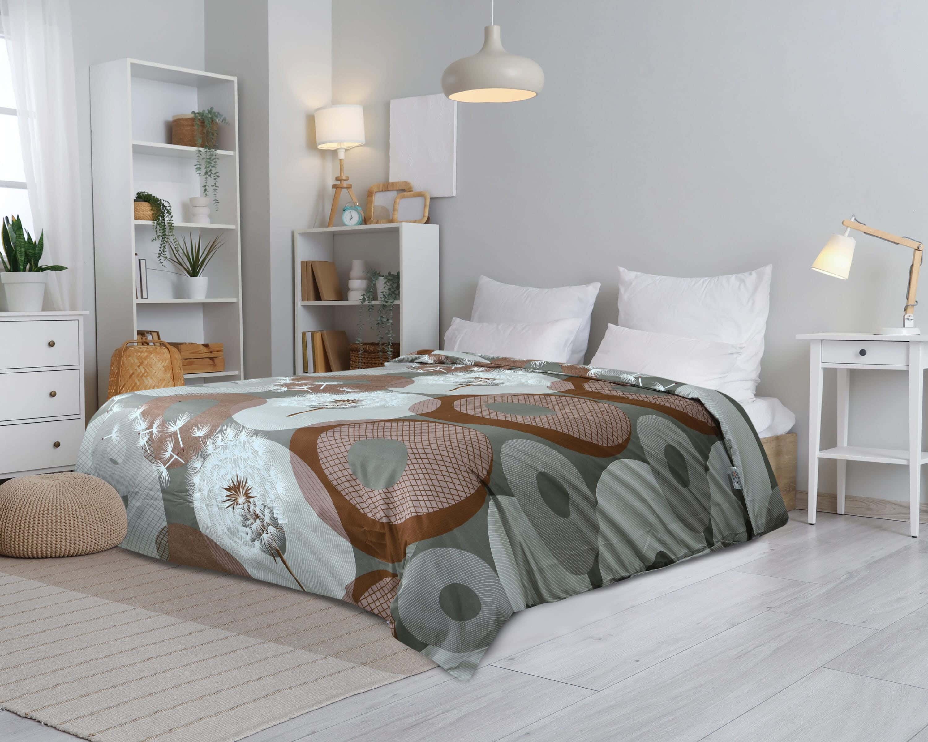Forbed Microfiber Quilt Cover, 240×240 cm, 1500 gm - Multicolor