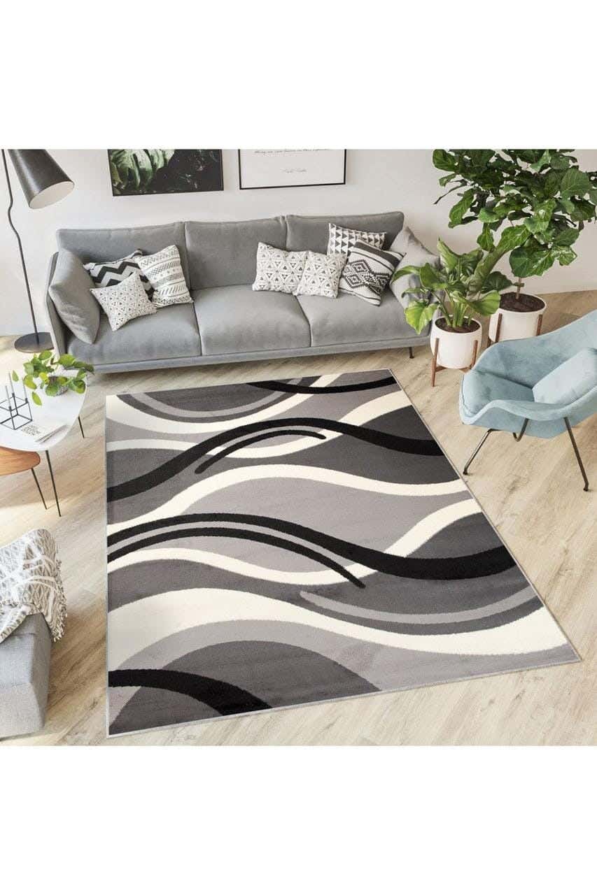 Line Sleep Dots Fabric Carpet protector, 200x300 cm - Multicolor