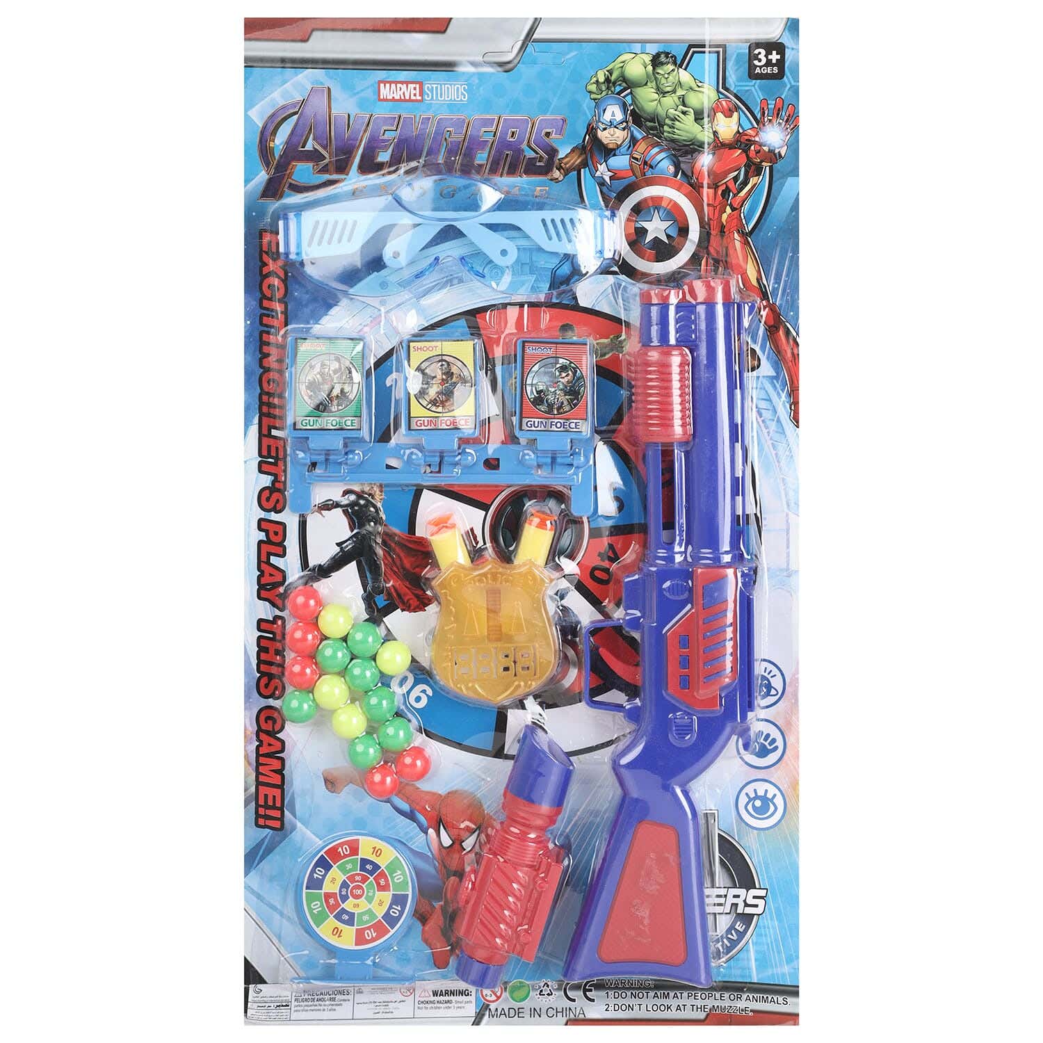 Avenger Character Target Game for Kids, 23 Pieces - Blue