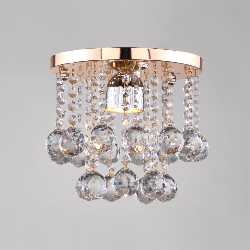 Crystal Chandelier, 25×25×45 cm - Gold