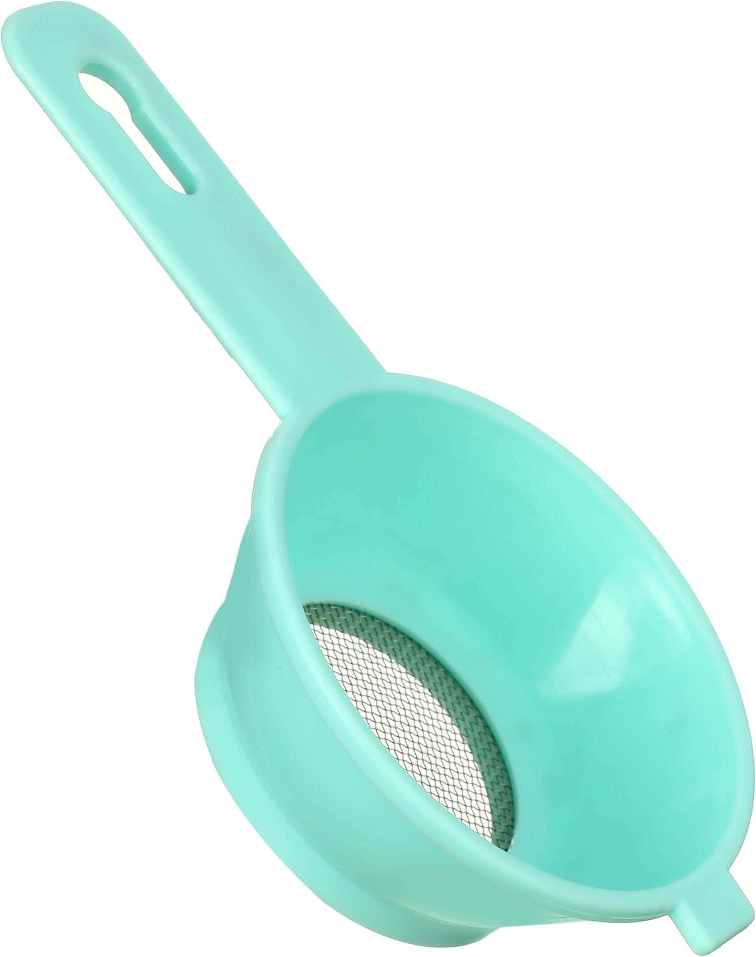 Bassiouny Plast Wire Strainer, Plastic Frame, 8×15 cm - Turquoise