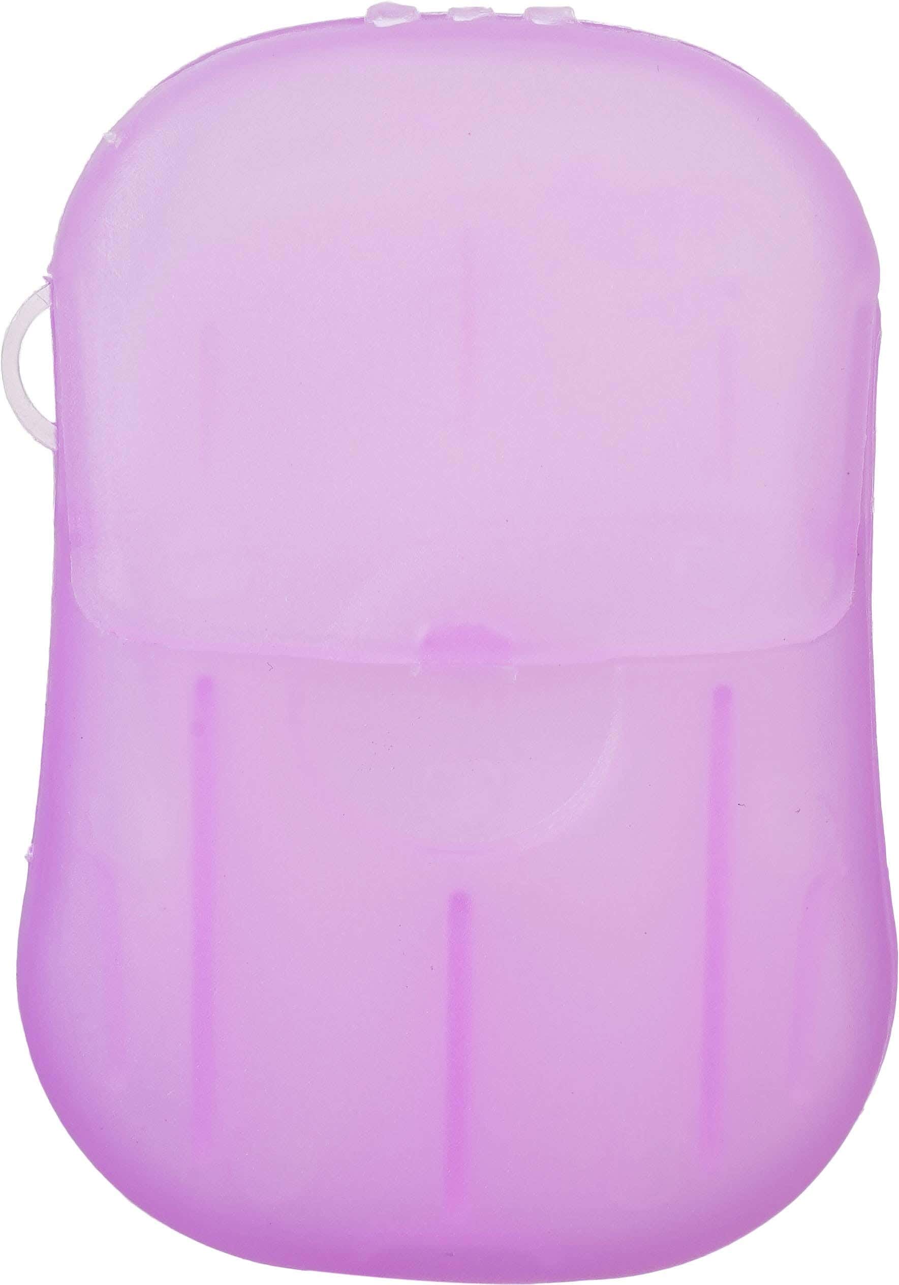Paper Soap Sheets Box, 20 Sheets, 4×6 cm - Mauve