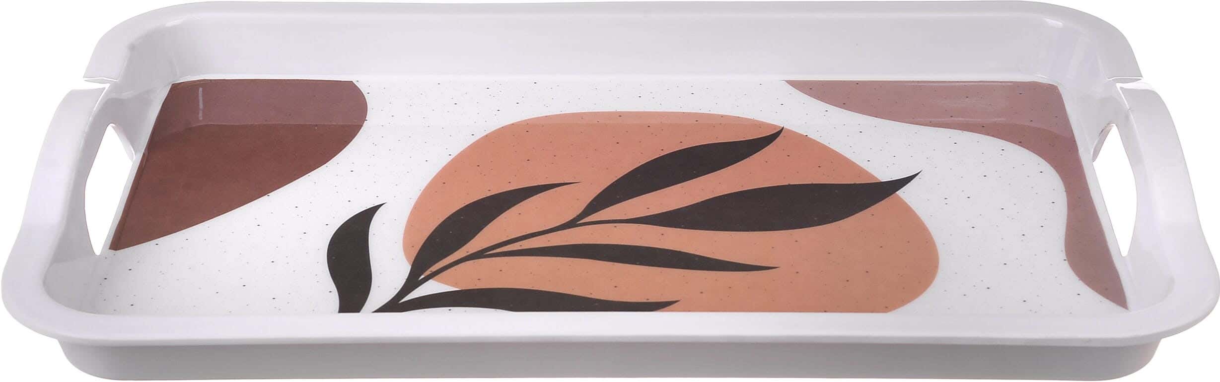 Bright Designs Rectangular Melamine Serving Tray, 55 cm - Multicolor