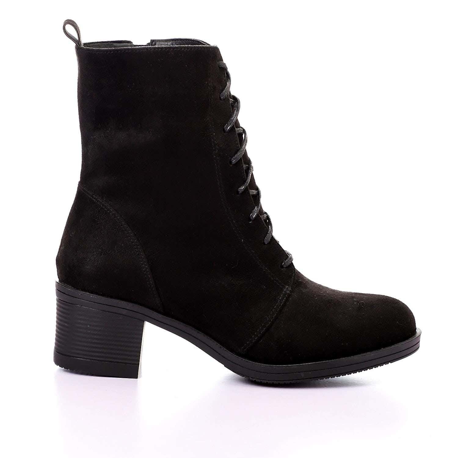 Xo Style Women Mid Heel Leather Ankle Boot