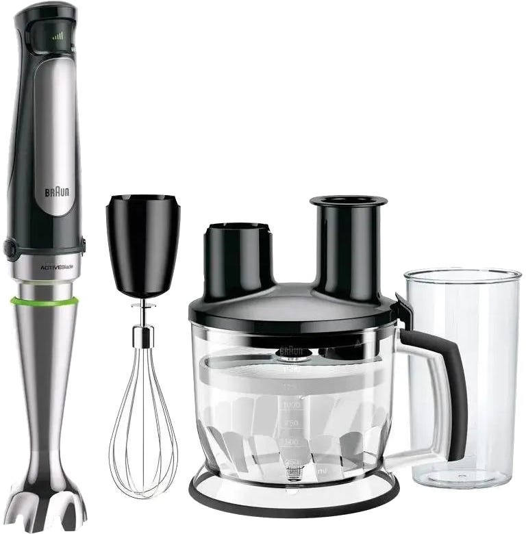 Braun MQ7075 MultiQuick 7 Hand Blender Set, 1000 Watt - Black Silver
