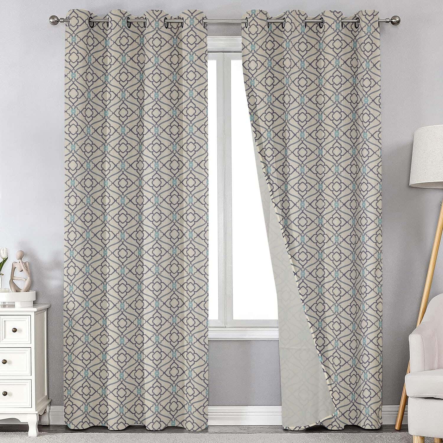 Nageh Tex Linen Curtain with Rings, 135×250 cm ( 1 piece )