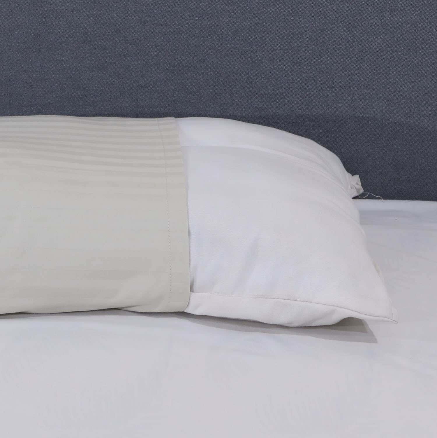 Mehalla Cotton Bed Pillowcase, 45X120 cm - Grey