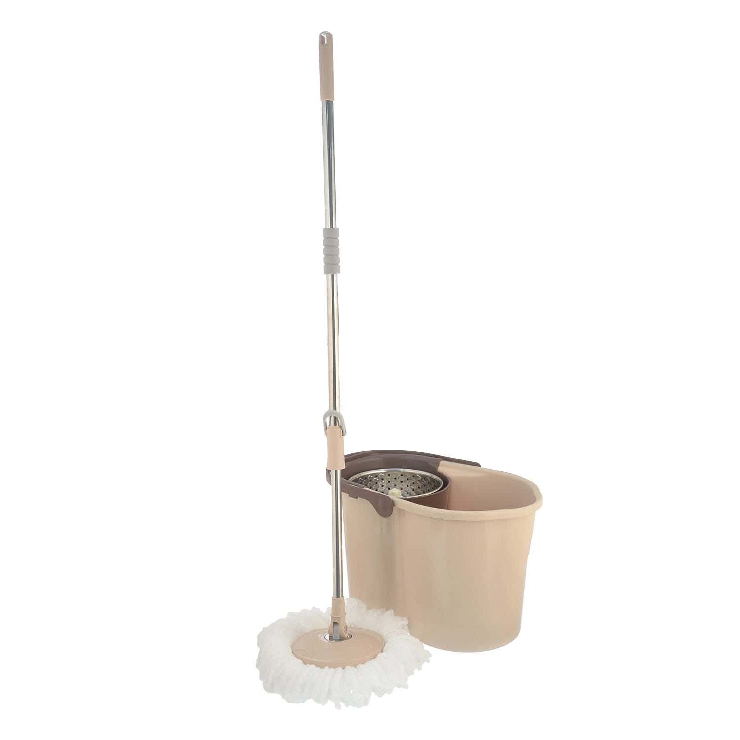 Al Wataneya Bucket with Stainless Steel Strainer, 50×30 cm - Beige