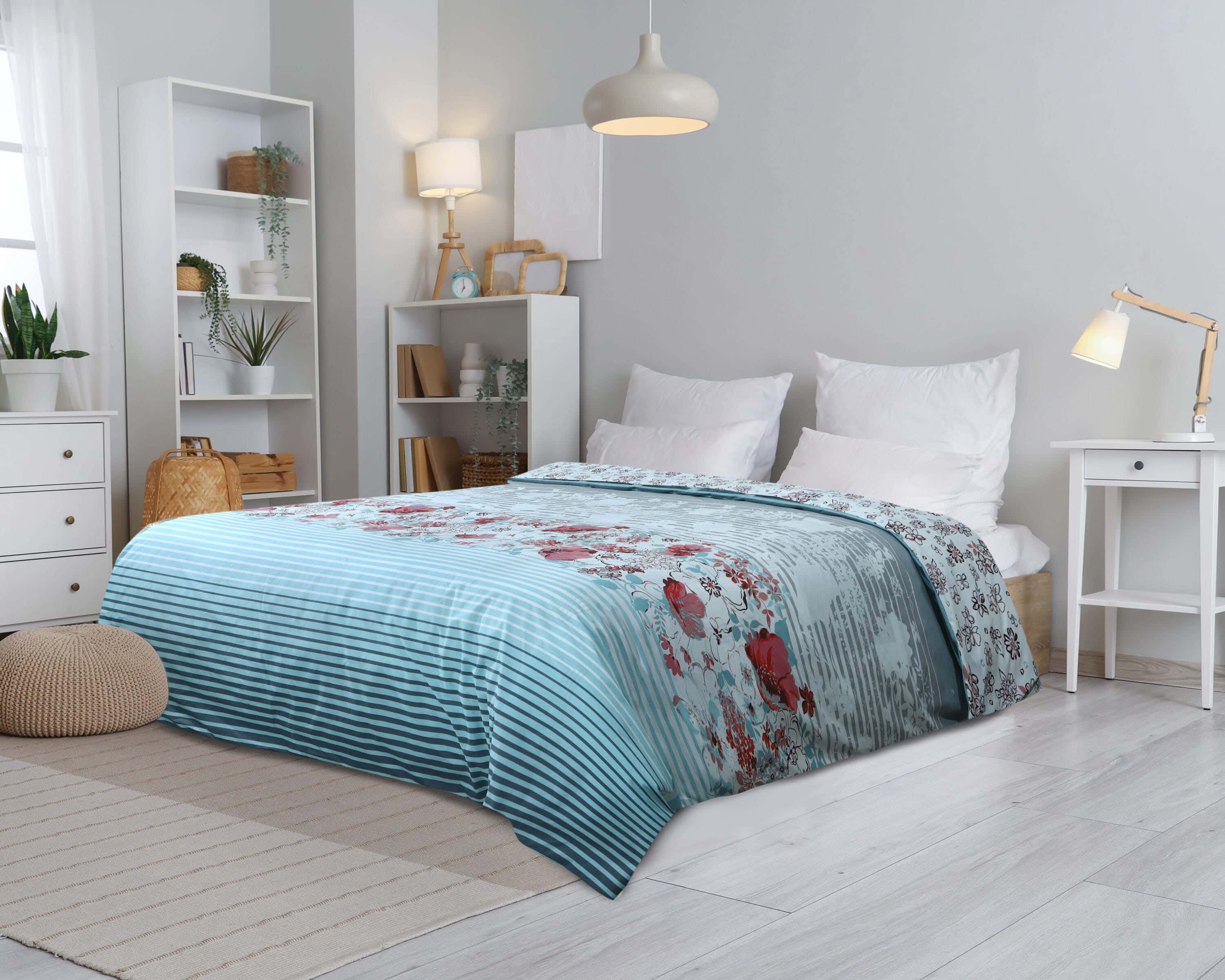 Forbed Cotton Quilt Cover, 240×240 cm, 1500 gm - Multicolor