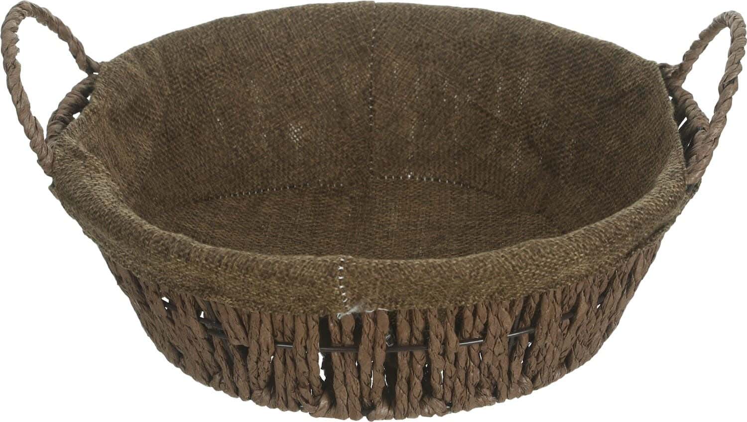 Falmer Round Metal Bread Basket, 27×23×8 cm - Brown