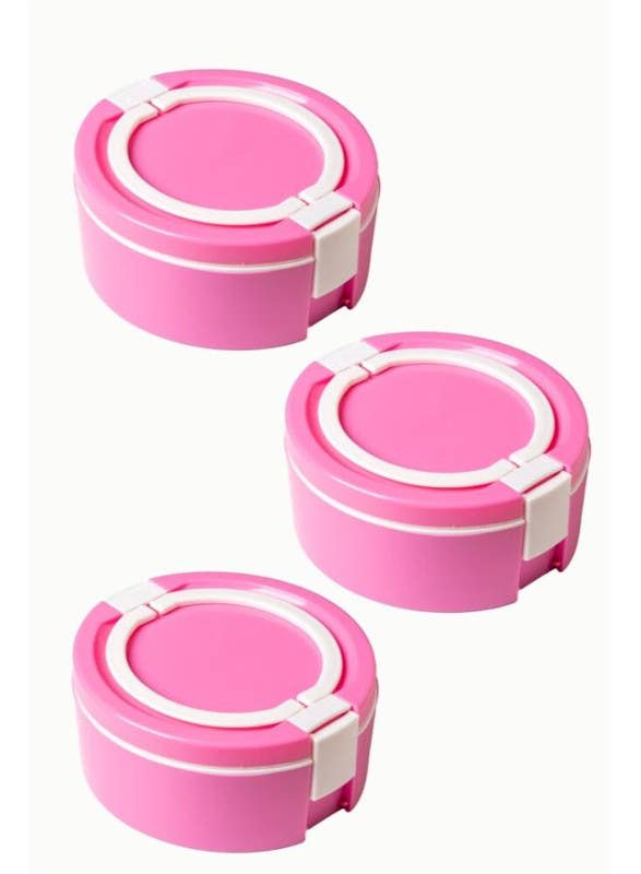 Moga Food Container Set, 3 Pieces - Pink