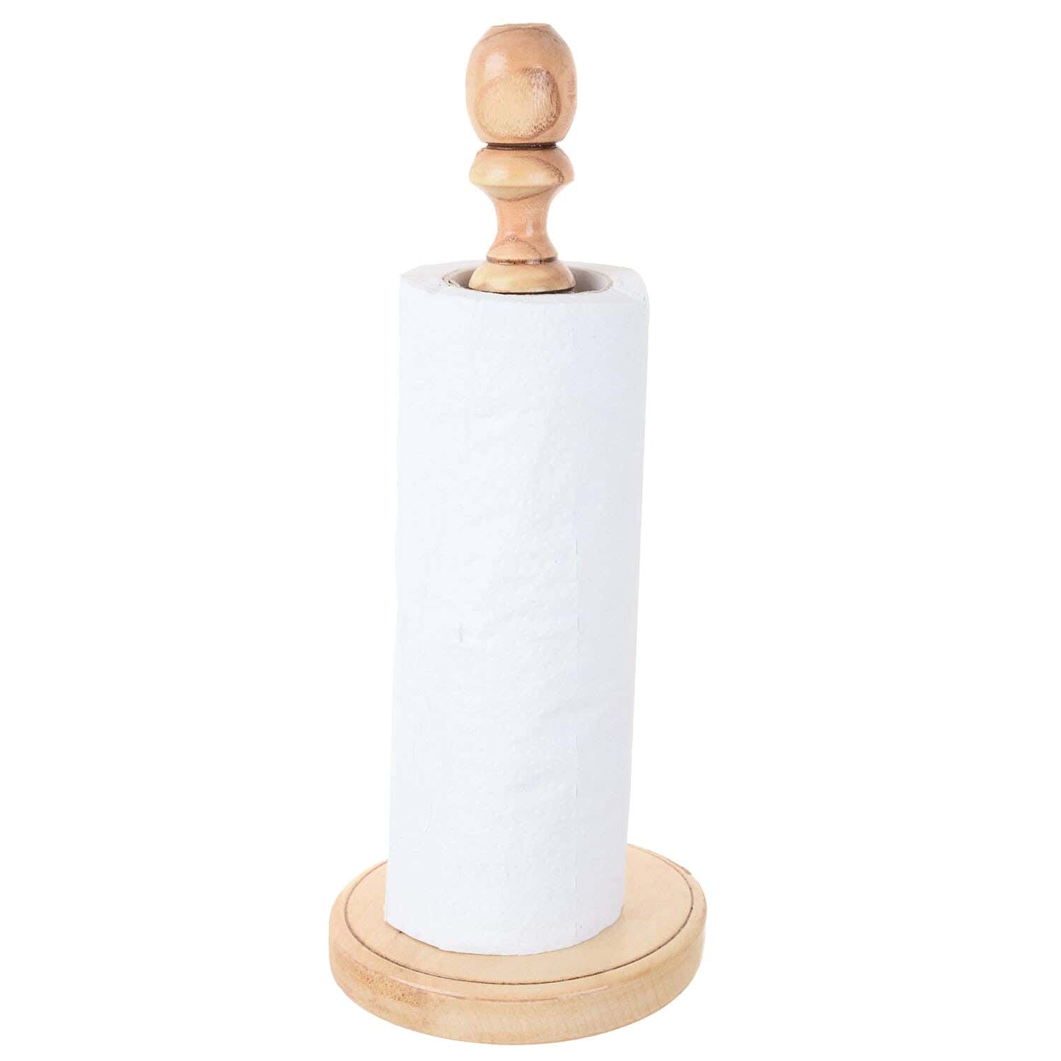 Al Zahra Wood Vertical Tissue Holder, 30×13 cm - Beige