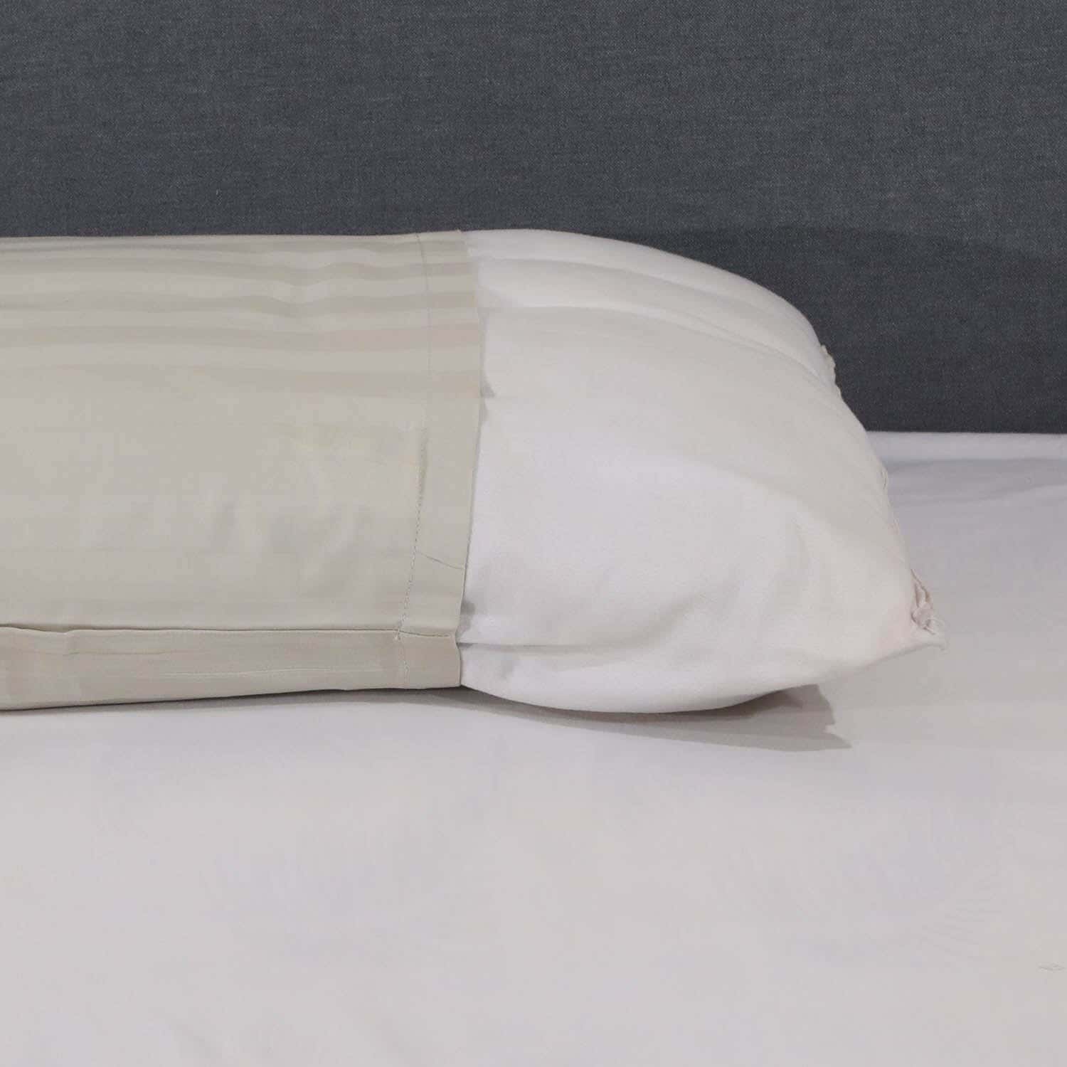 Mehalla Cotton Bed Pillowcase, 45X180 cm - Grey