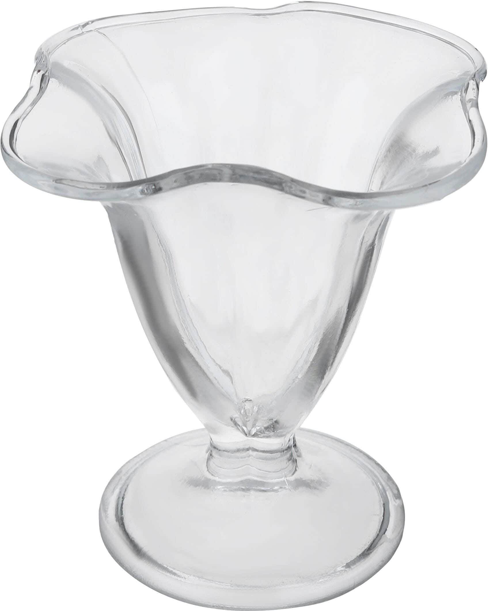Glass Home Flora Glass Ice Cream Bowl Set, 6 Pieces, 230 ml - Clear