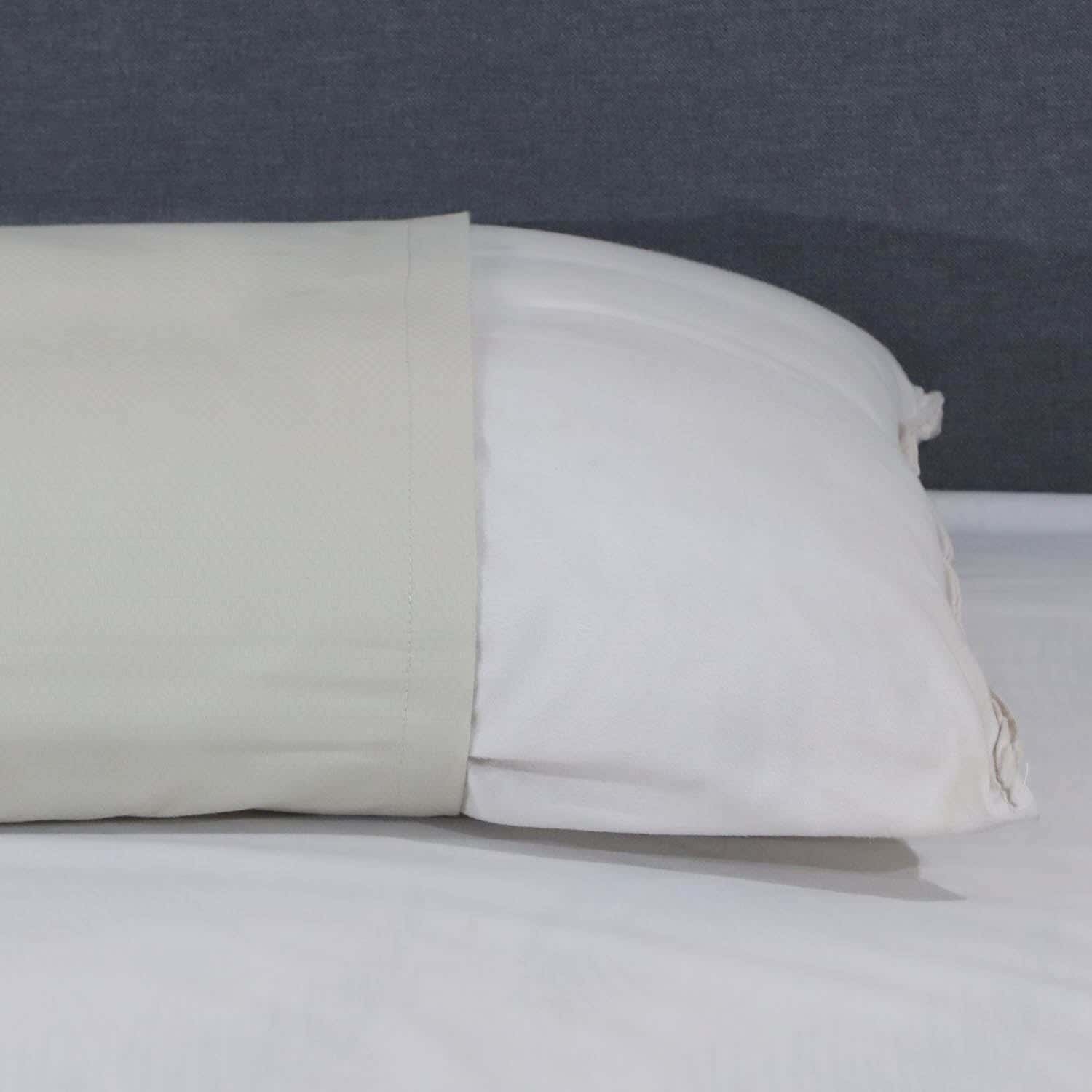 Mehalla Cotton Bed Pillowcase, 45X120 cm - Grey