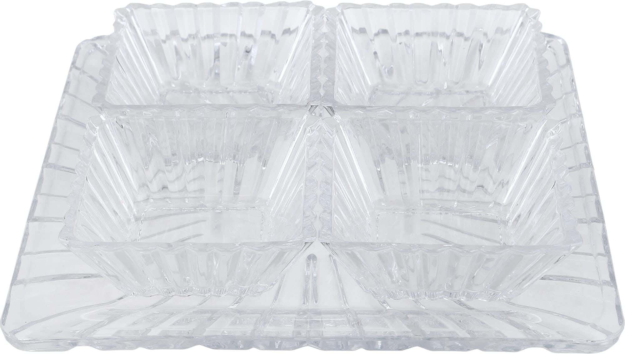 Yujing Glass Dessert Bowls Set, 5 Pieces - Clear