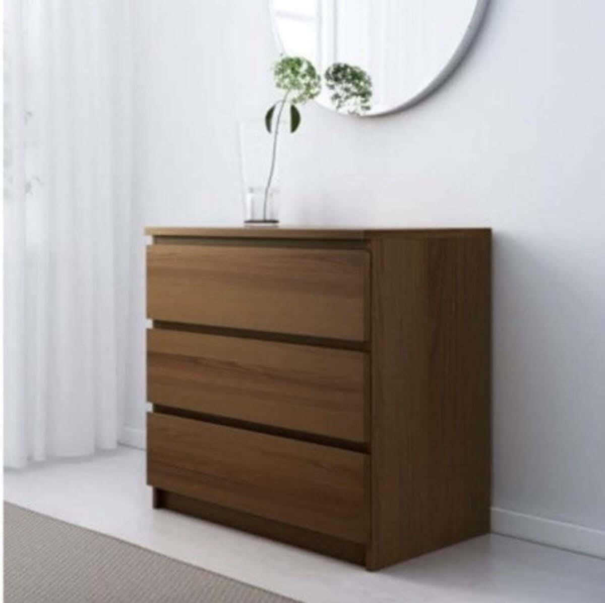 Mdf Wooden Drawer, 60×70×40 cm - Brown
