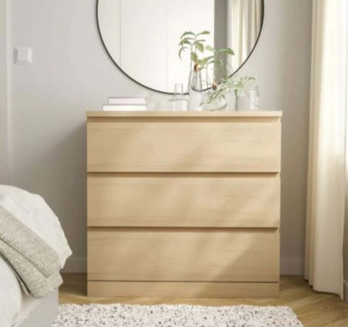 Mdf Wooden Drawer, 60×70×40 cm - Beige
