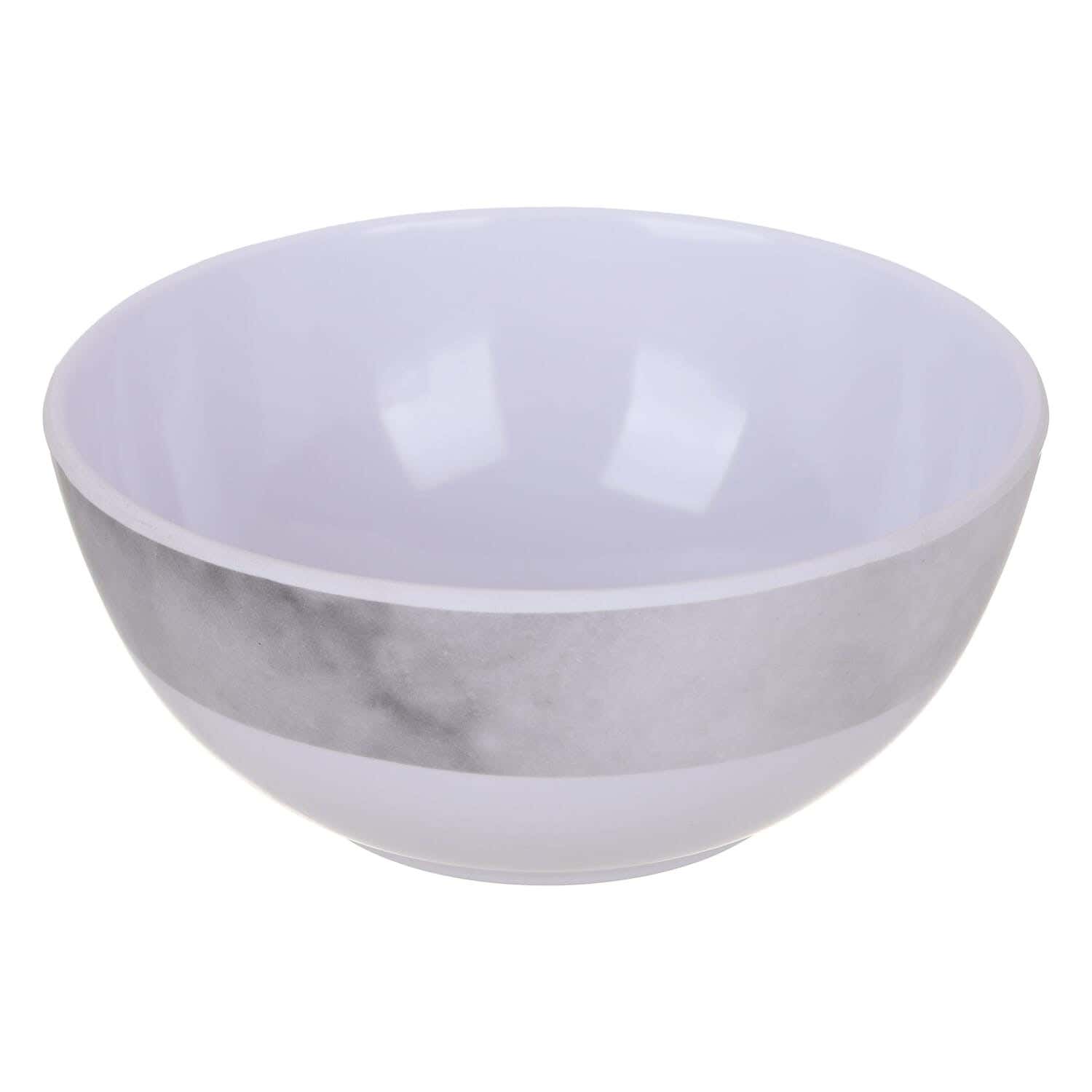 Bright Designs Melamine Bowl, 14 cm - White Grey