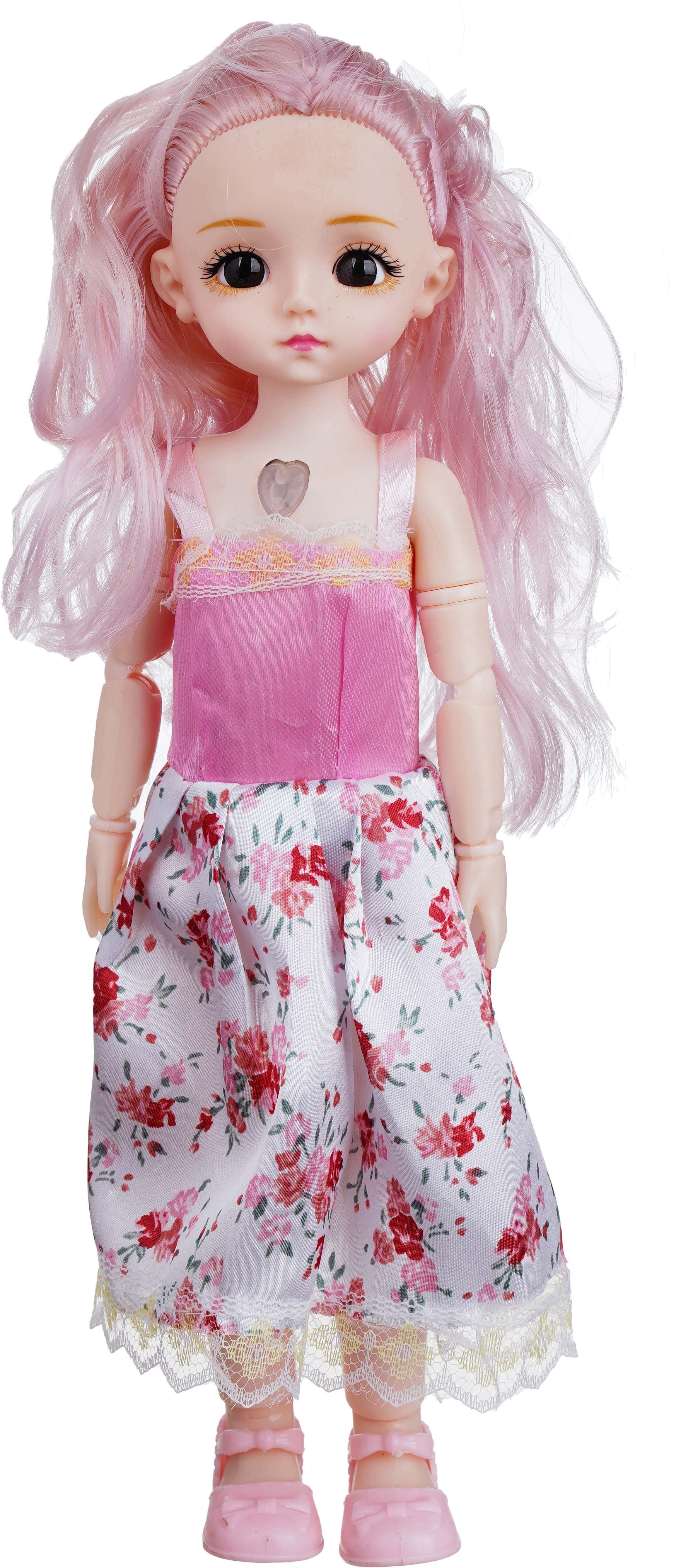 Plastic Fashion Doll Toy for Girls, 29 cm - Pink