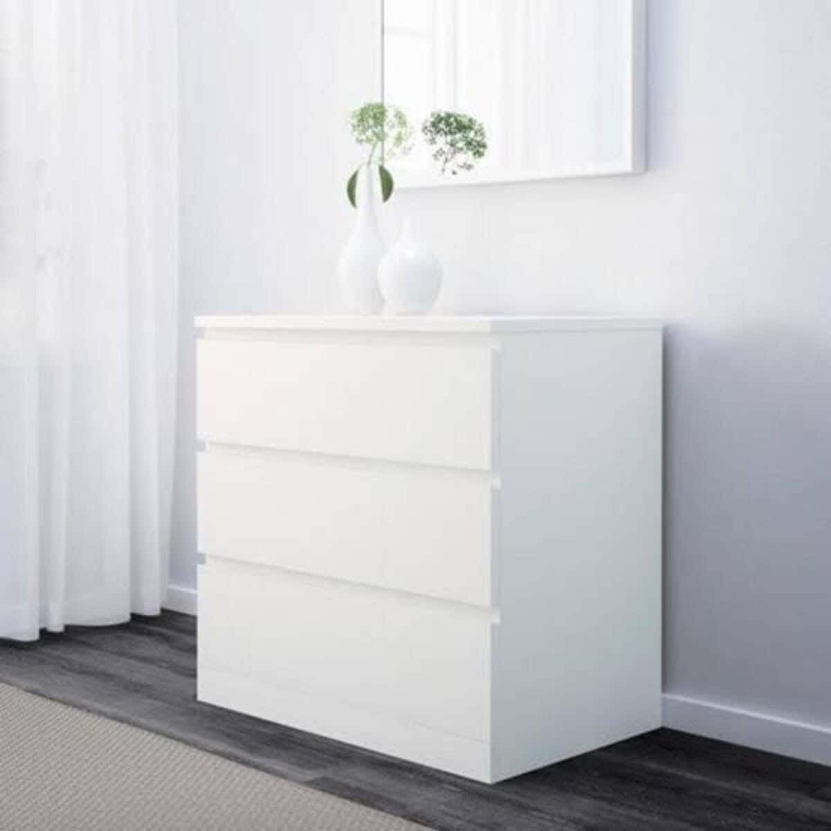 Mdf Wooden Drawer, 60×70×40 cm - White