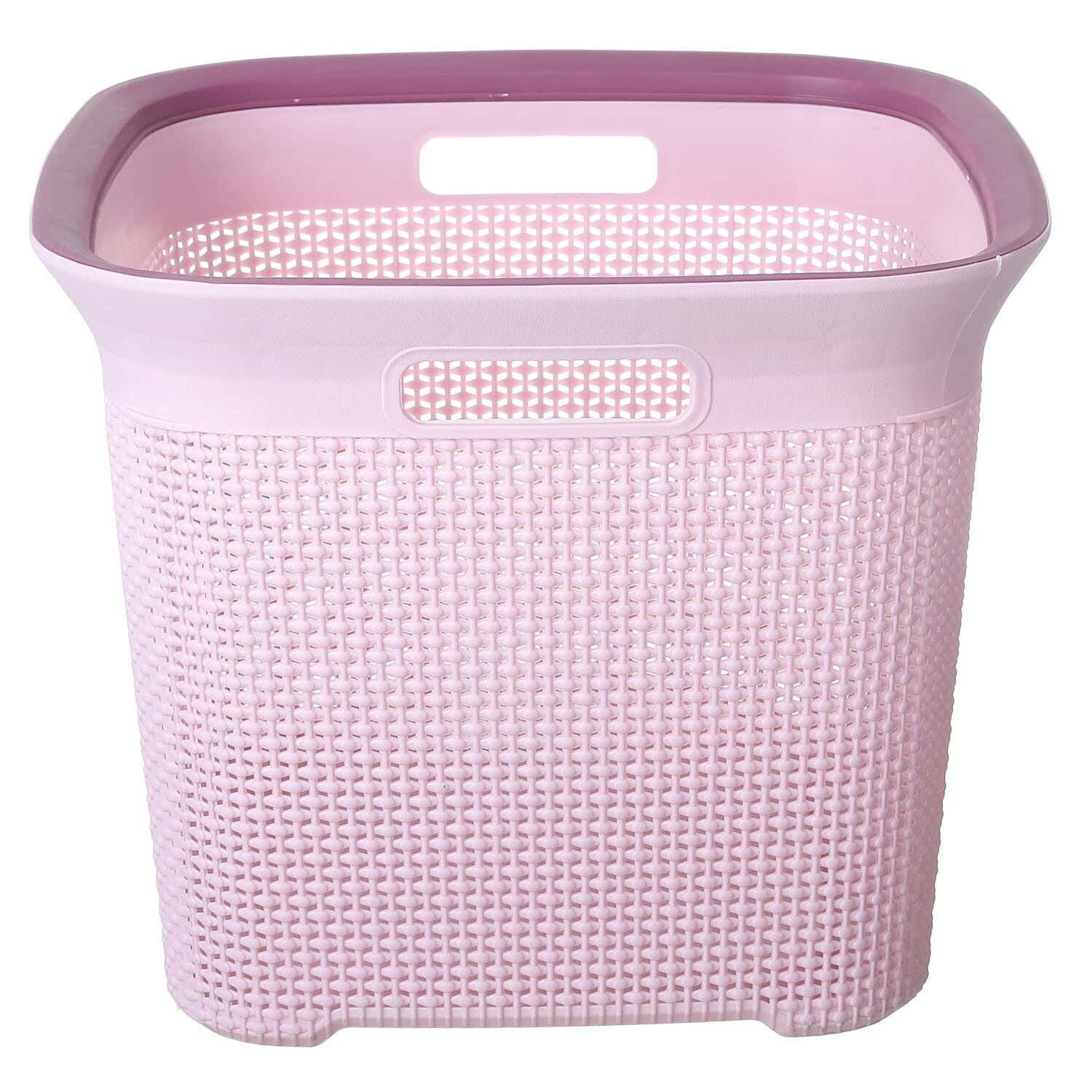 Al Wataneya Plastic Laundry Basket, 45×35 cm - Mauve