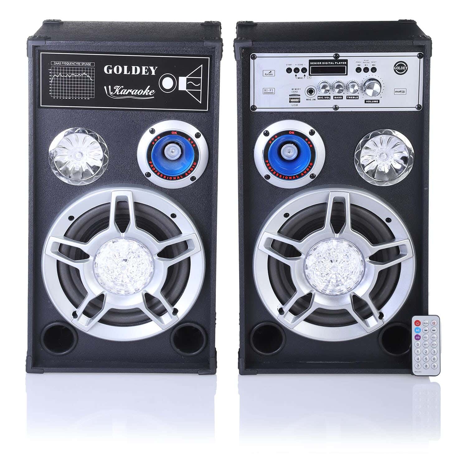 GOLDEY GP-A801 Bluetooth Sub Woofer Set, 2 Pieces - Black Blue