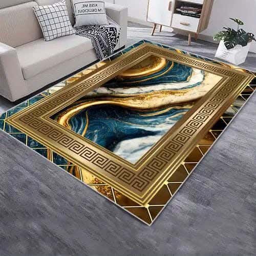 Line Sleep Dots Fabric Carpet protector, 200x300 cm - Multicolor