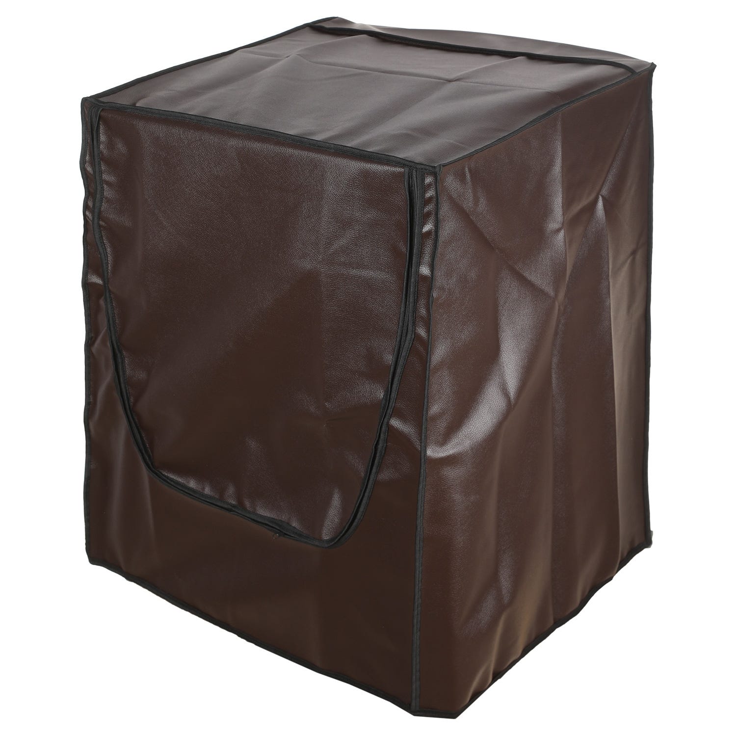 Al Alamiya Full Automatic Washing Machine Leather Cover, 62×62×85 cm - Dark Brown