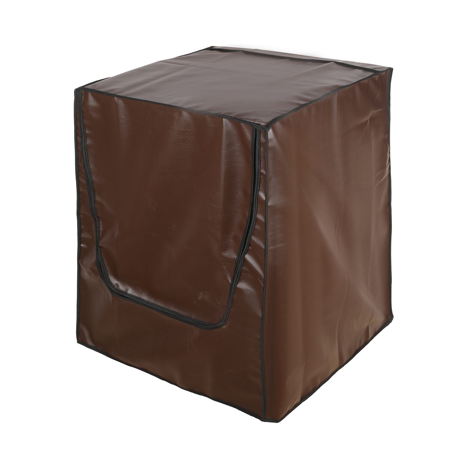 Al Alamiya Full Automatic Washing Machine Leather Cover, 62×62×85 cm - Brown