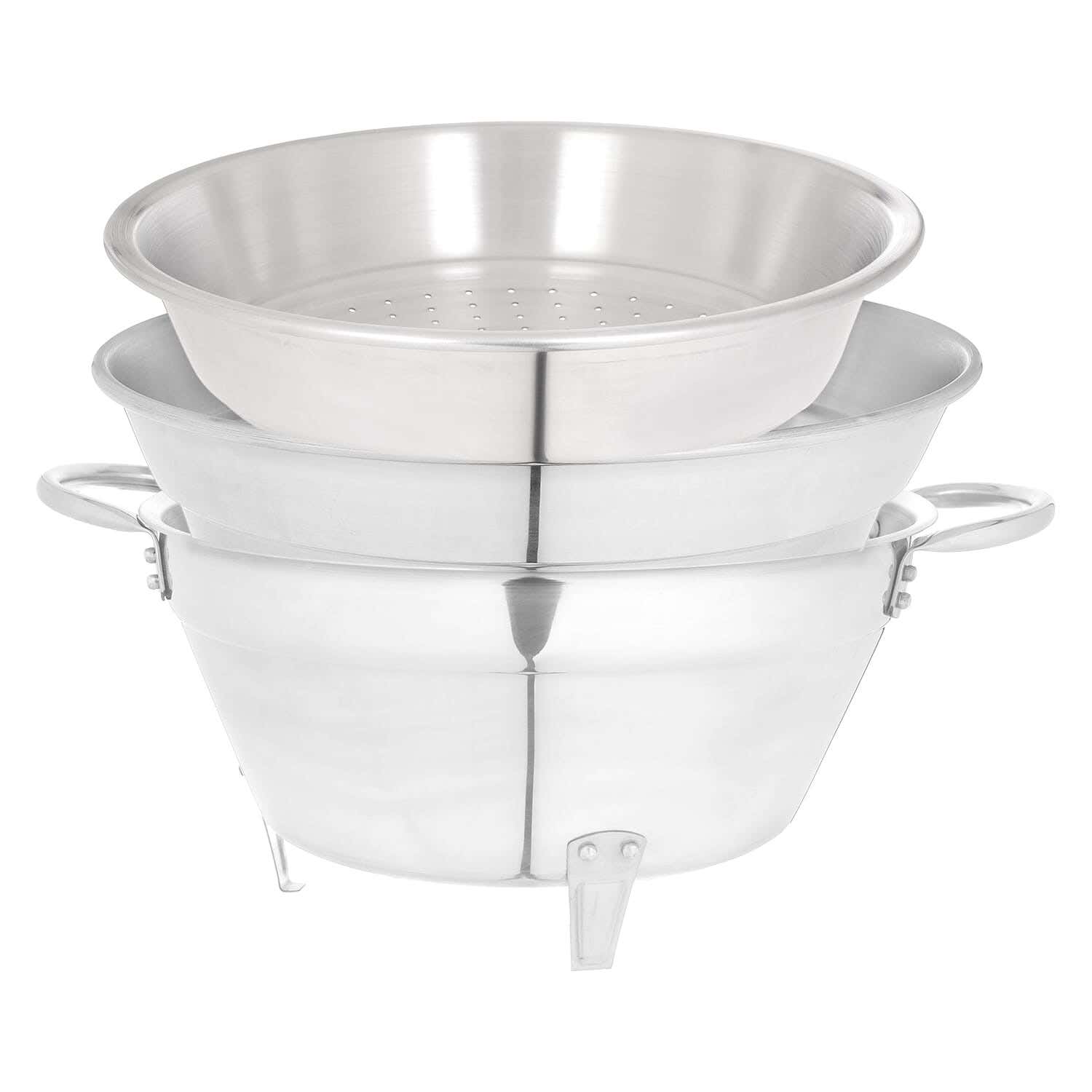 Al Ahram Aluminum Strainer Set, 3 Pieces - Silver