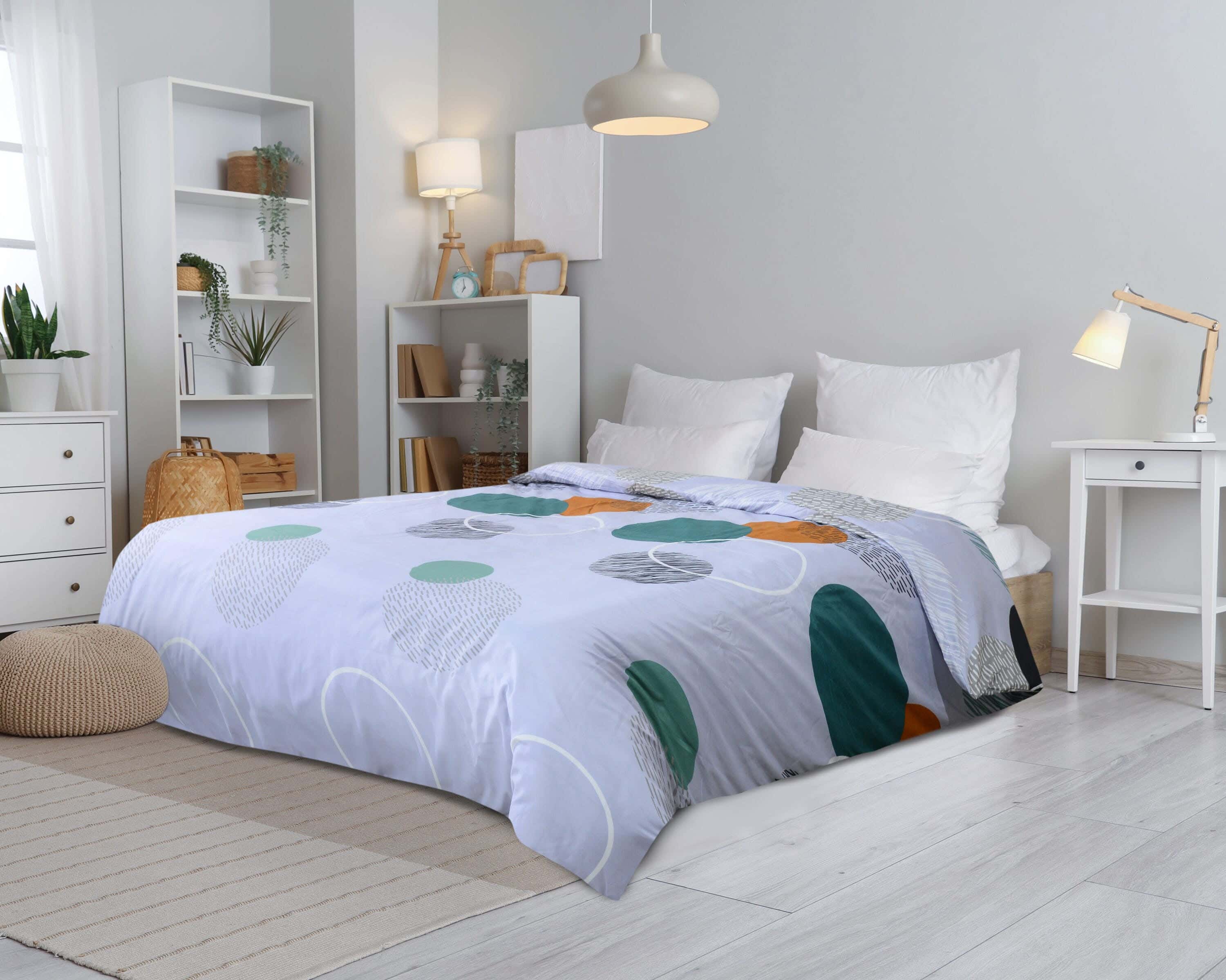 Forbed Microfiber Quilt Cover, 240×240 cm, 1500 gm - Multicolor