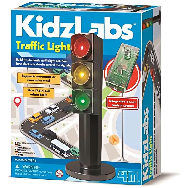 4M Traffic Control Light, 2 AAA Batteries, Multicolor