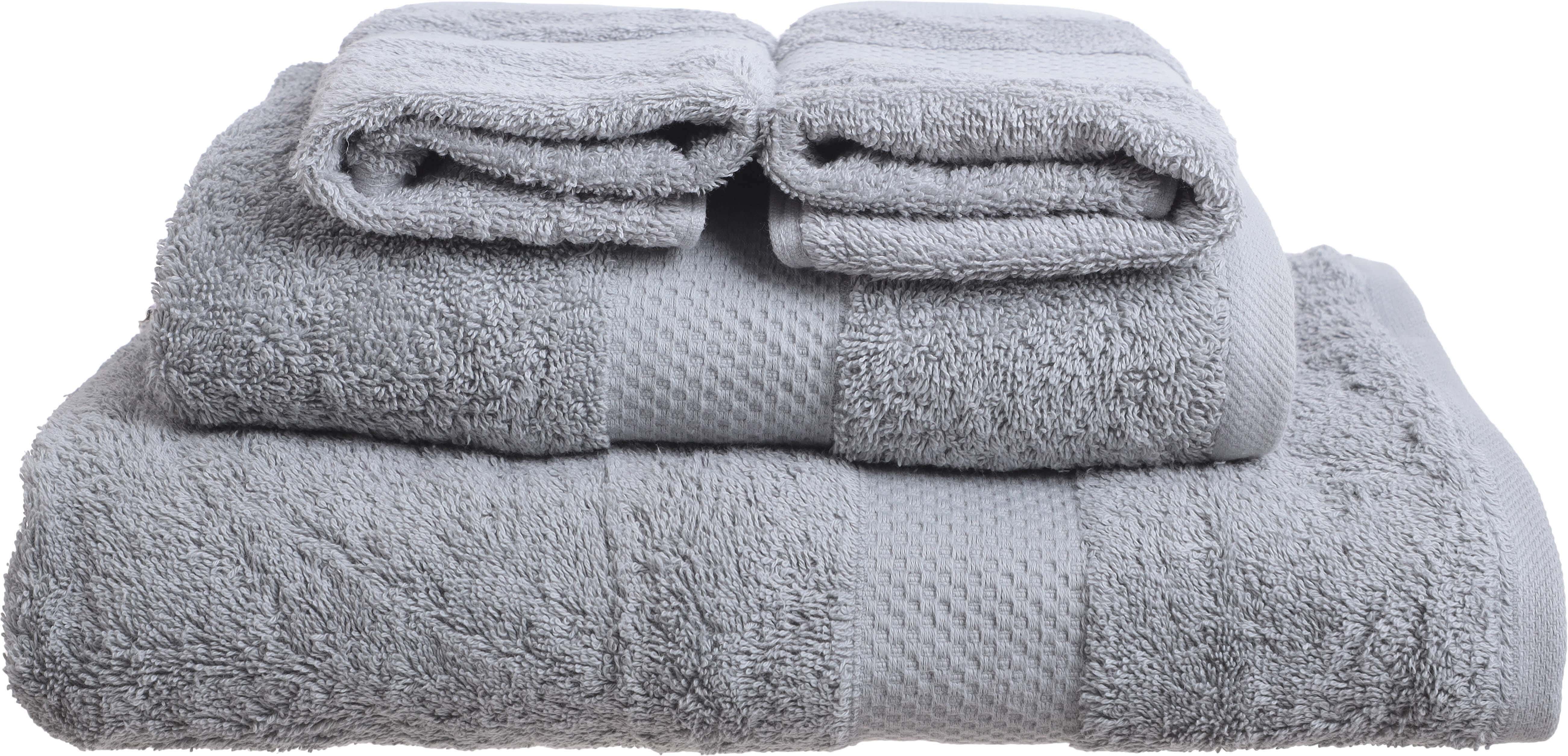 Cotton Towel Set, 4 Pieces - Grey
