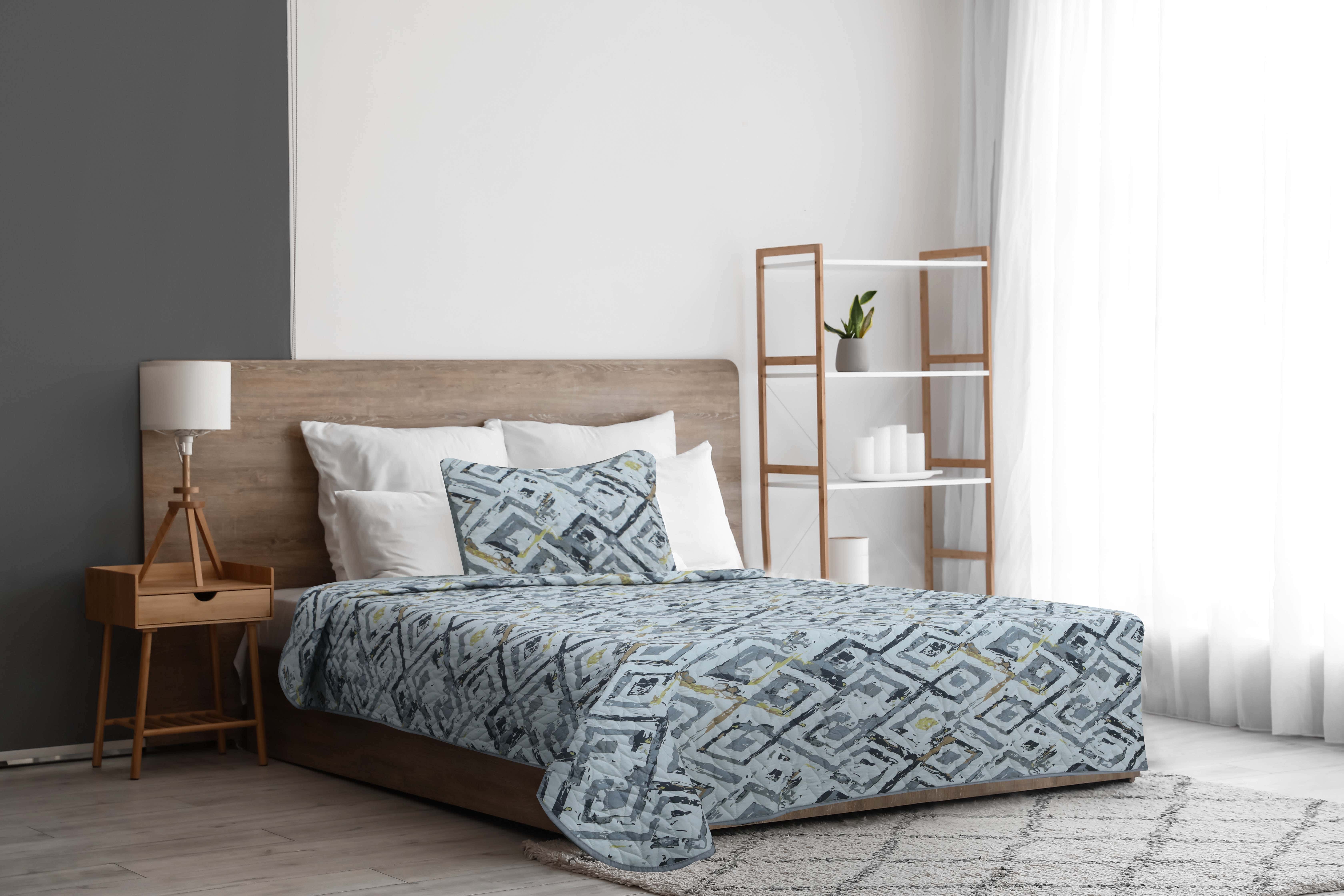 Hana Cotton Quilt Set, 4 Pieces, 240×180 cm, 4500 gm - Multicolor