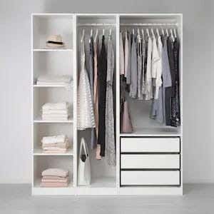 Spanish MDF Wood Wardrobe, 170 × 200 × 50 Cm - White