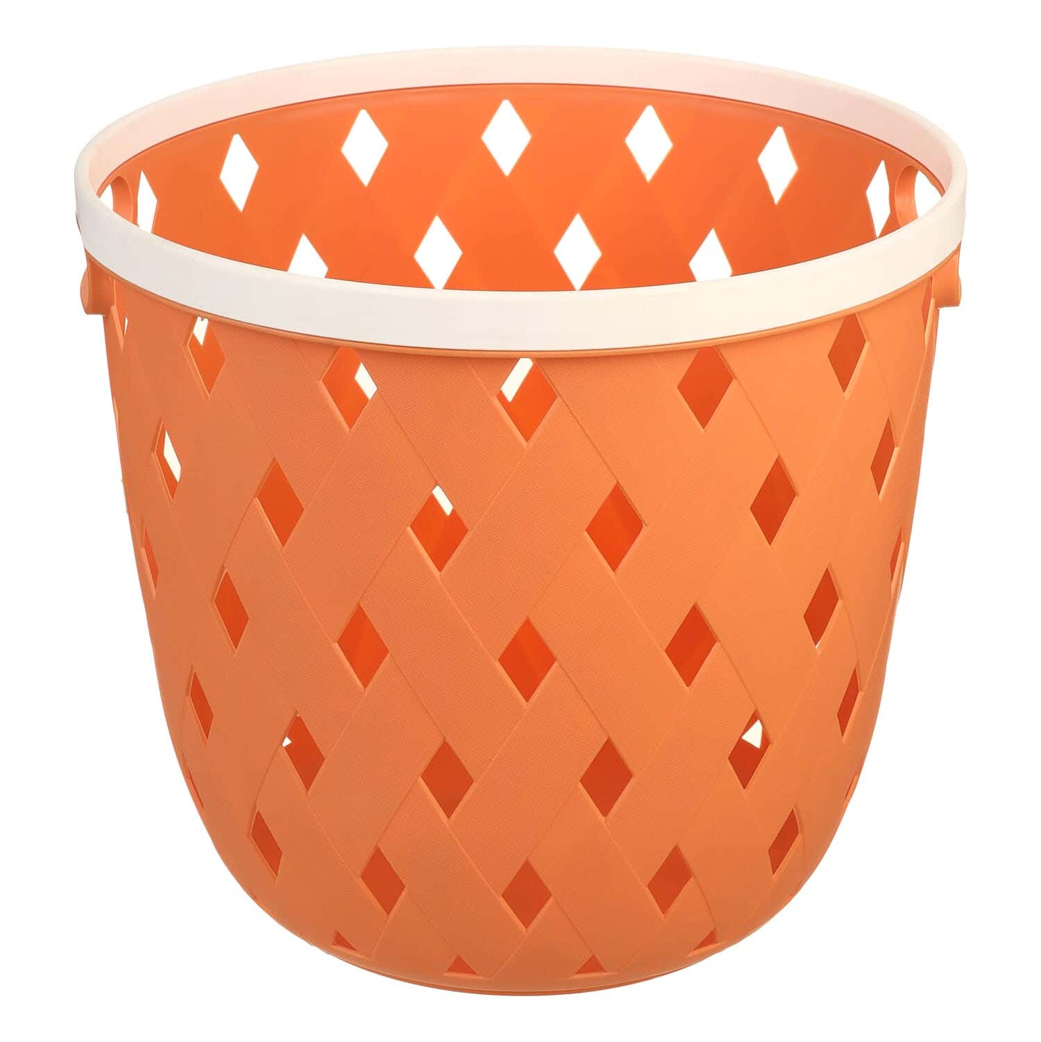 Plastic Laundry Basket, 30×27 cm - Orange
