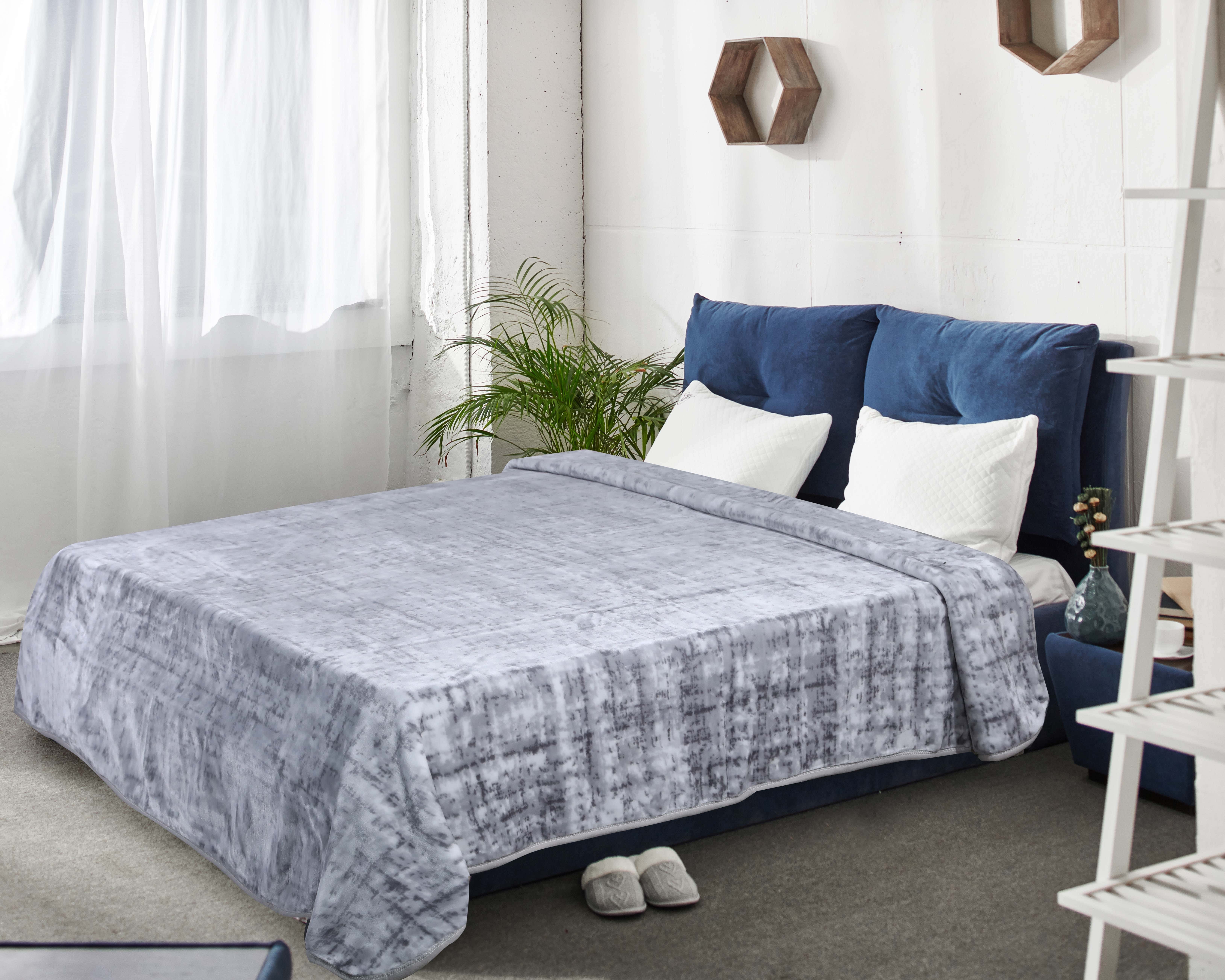 Morano Infinity Velvet Blanket, 220×240 Cm, 4 Kg - Grey