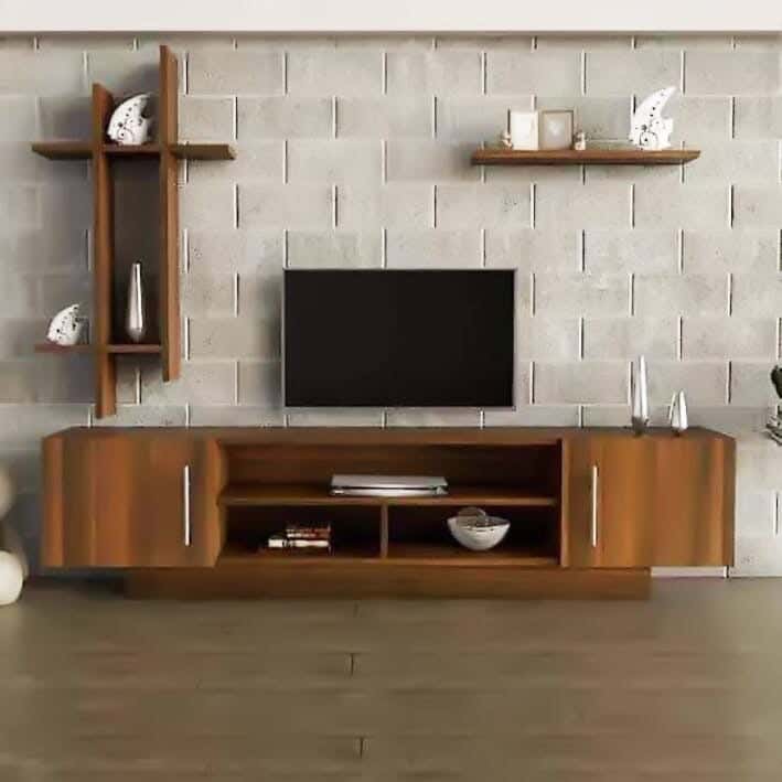 Modern Mdf Wood Tv Table, 180 X 50 X 30 Cm - Brown