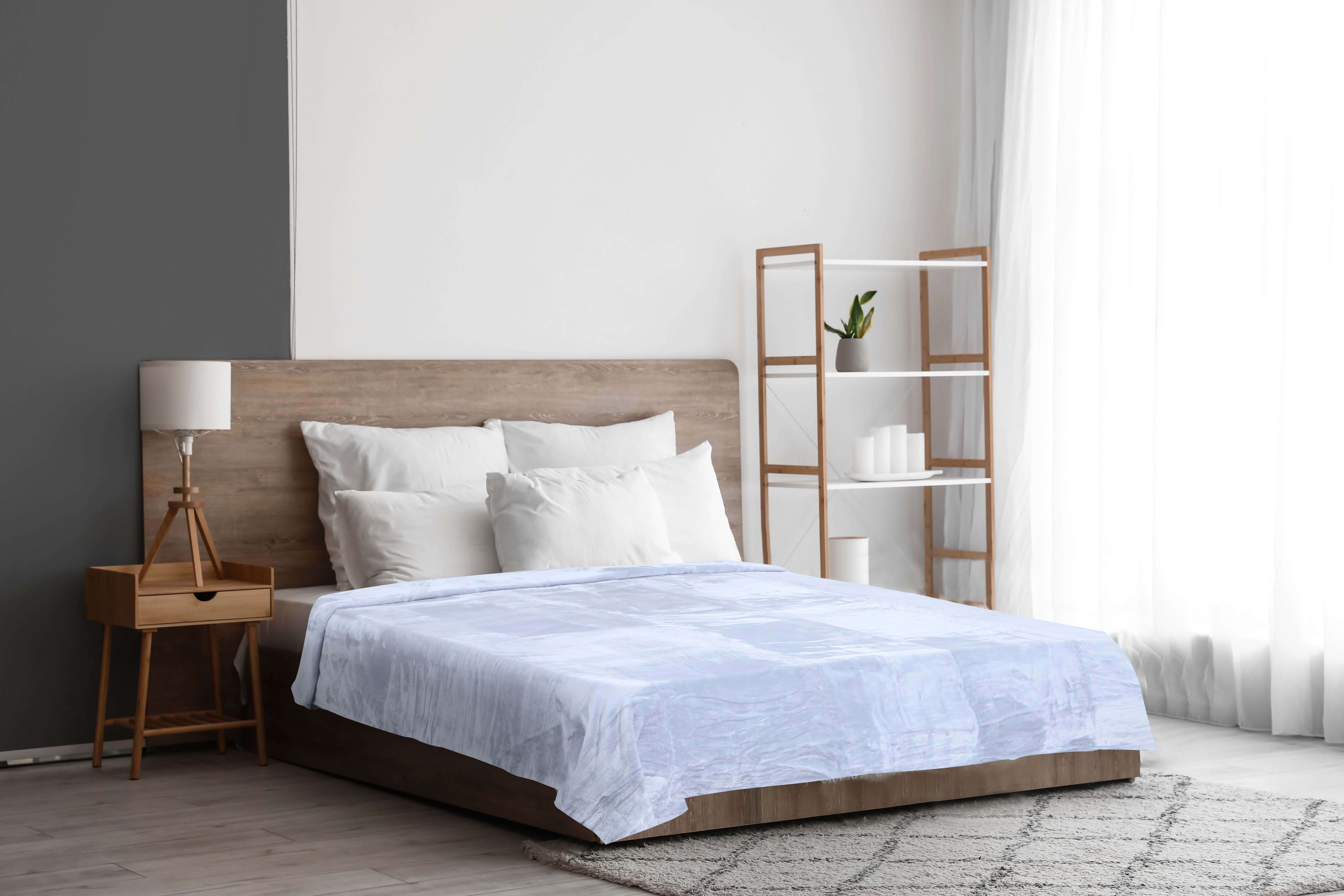 Morano Velvet Bed Heater, 220×240 cm, 1540 gm - Grey