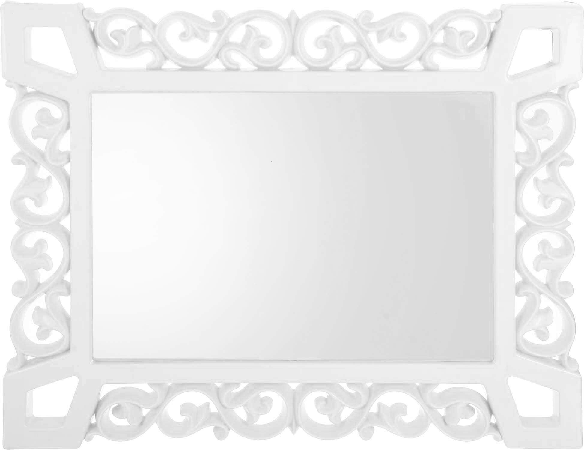 Winner Plast Glass Mirror, with Plastic Frame, 51×66 cm - White