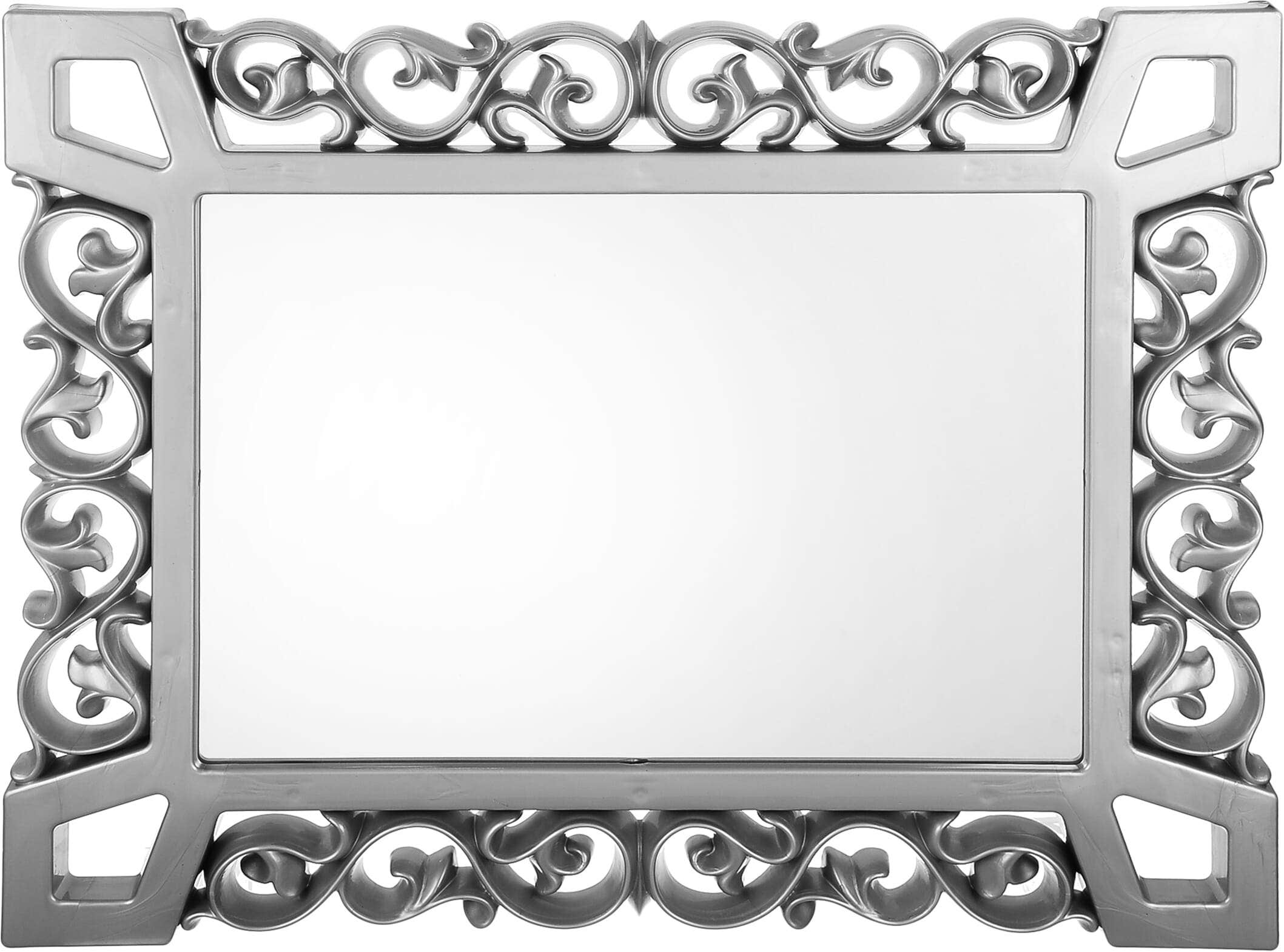 Winner Plast Glass Mirror, with Plastic Frame, 51×66 cm - Grey