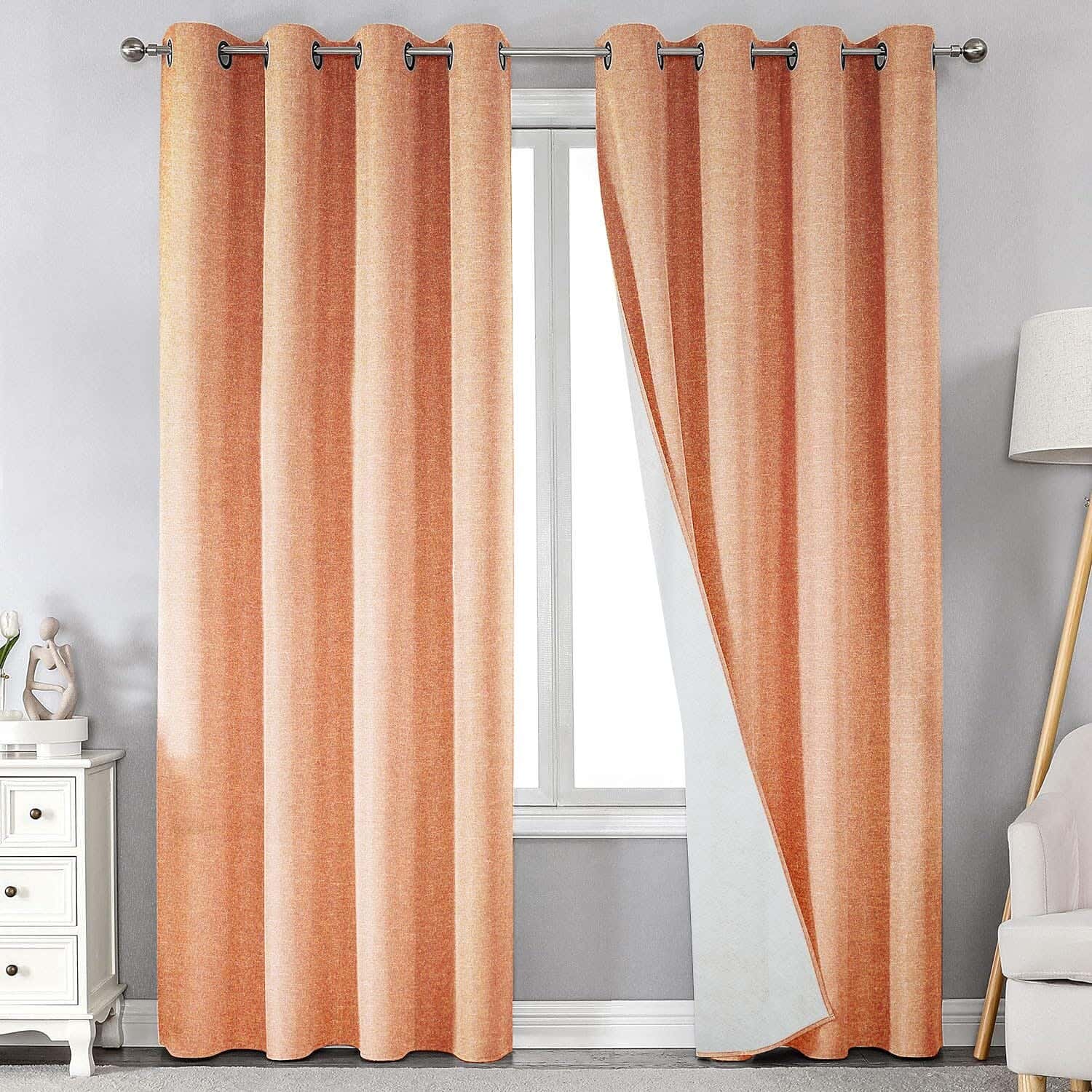 Hariri Linen Curtain with Rings, 265×135 cm, Approximately 1330 grm ( 1 piece )