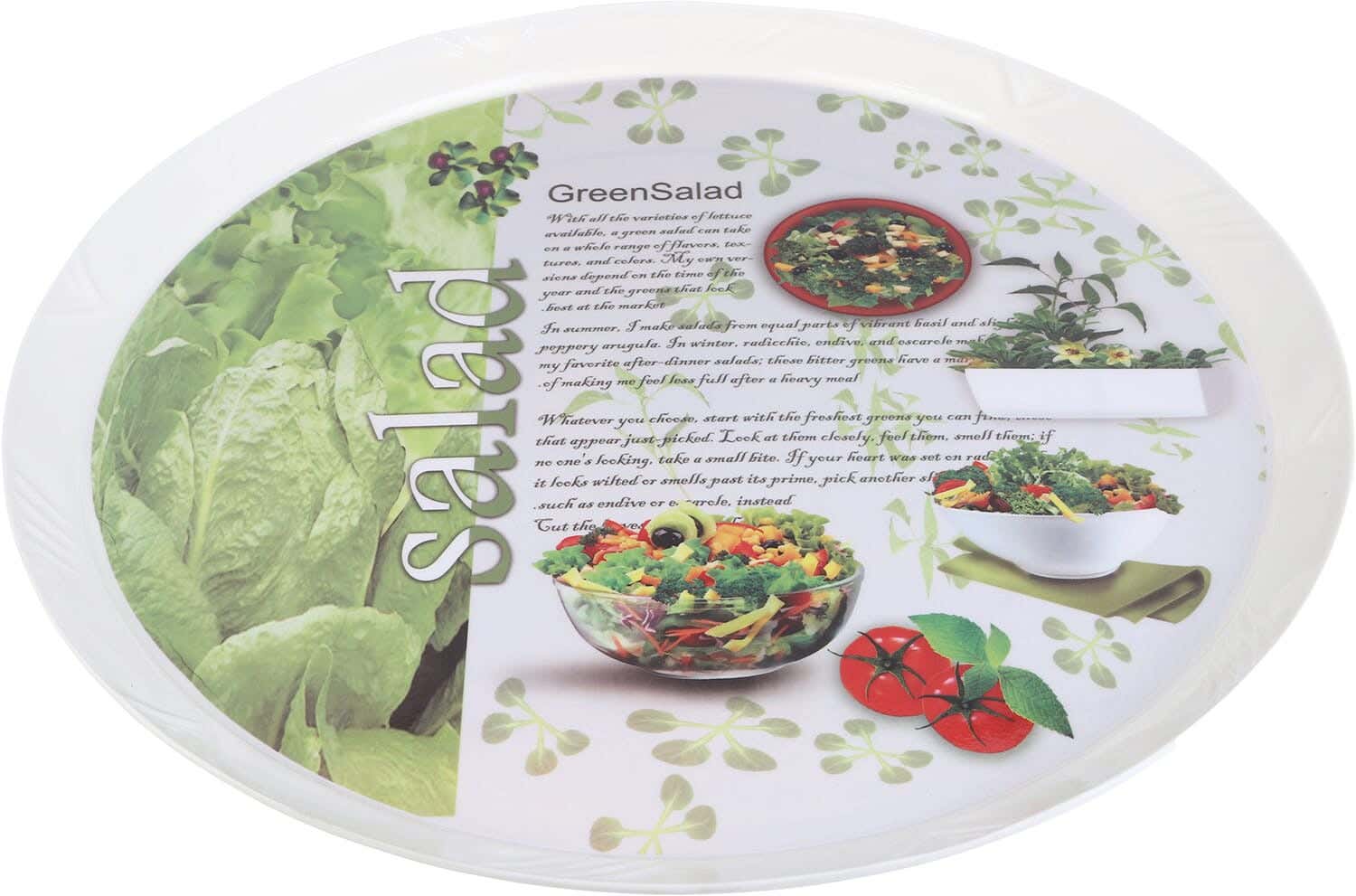 Al Sharif Round Melamine Dinner Tray, 65 cm - Multicolor
