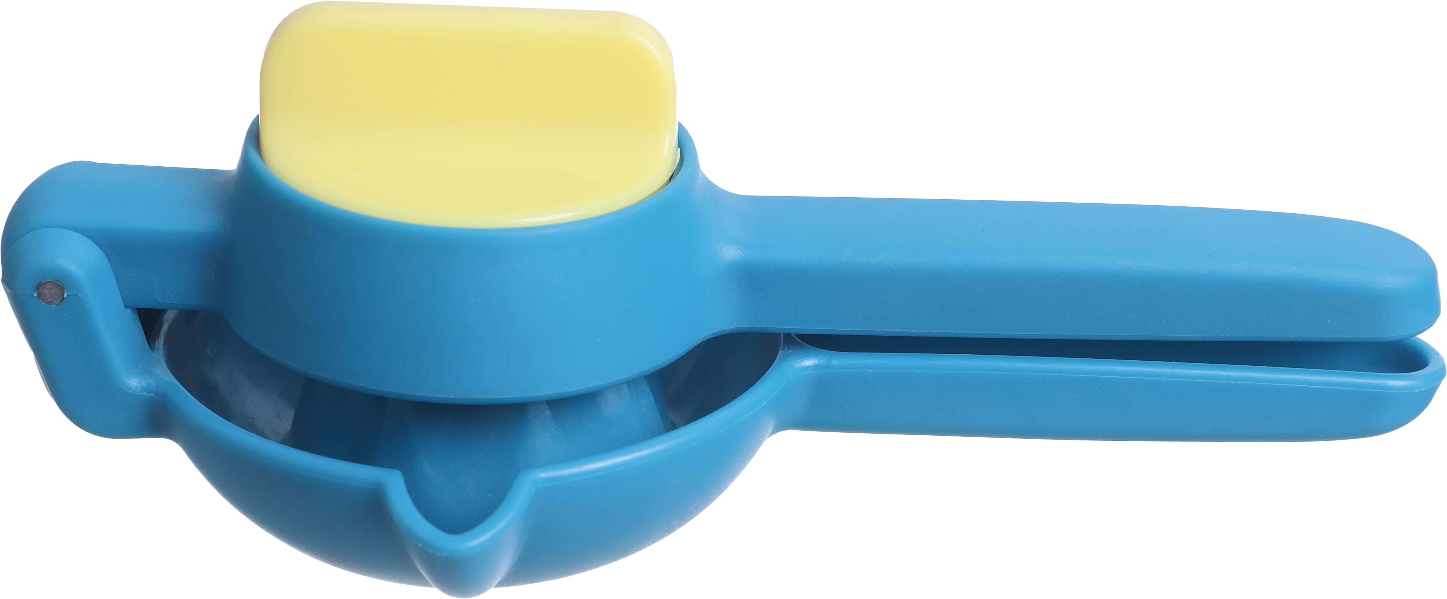 Plastic Manual Citrus Squeezer, 21 cm - Light Blue Yellow