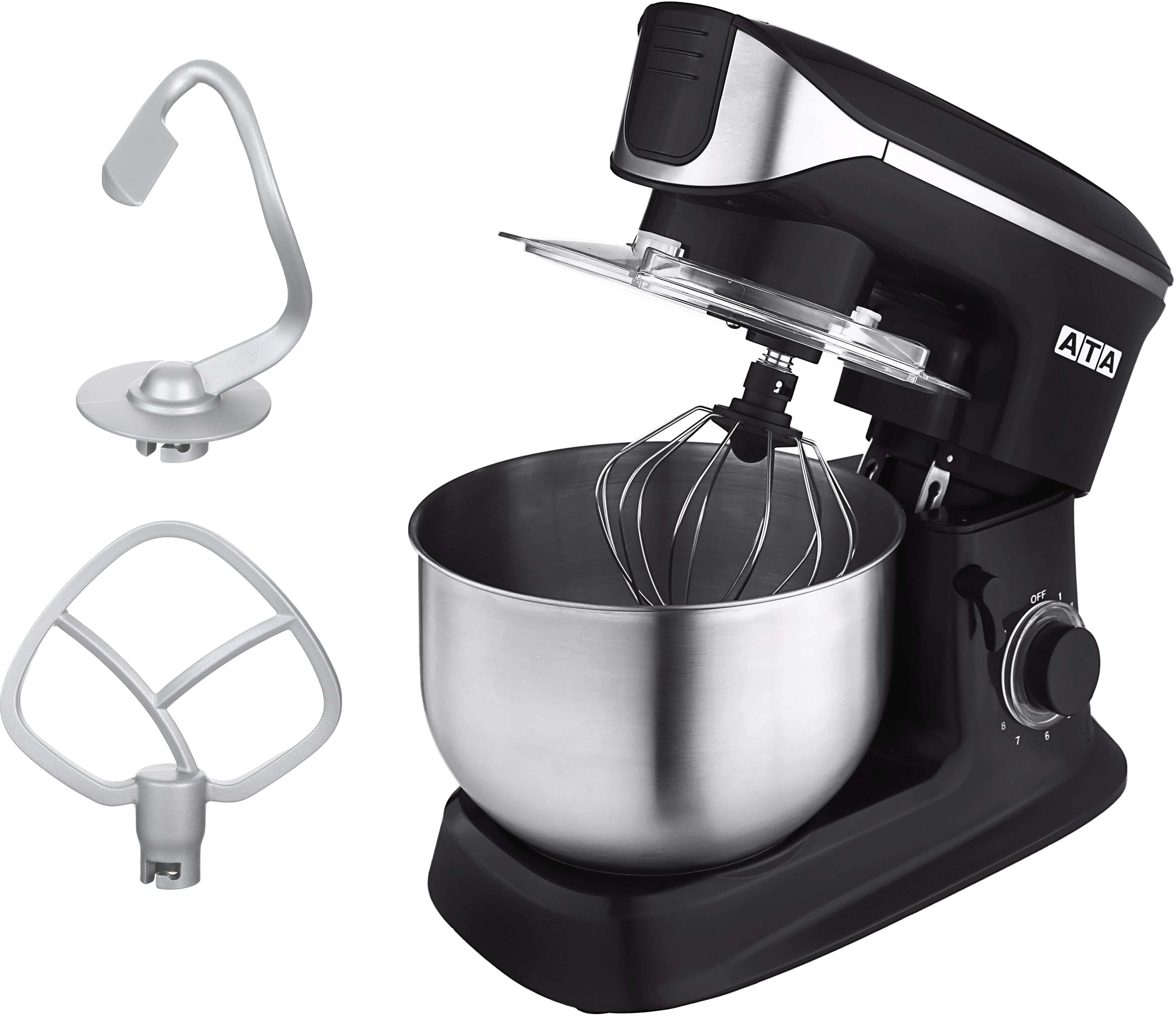ATA ST-0001 Electric Kneading, 6 Litre, 2000 Watt, Stainless Steel Bowl - Black Silver